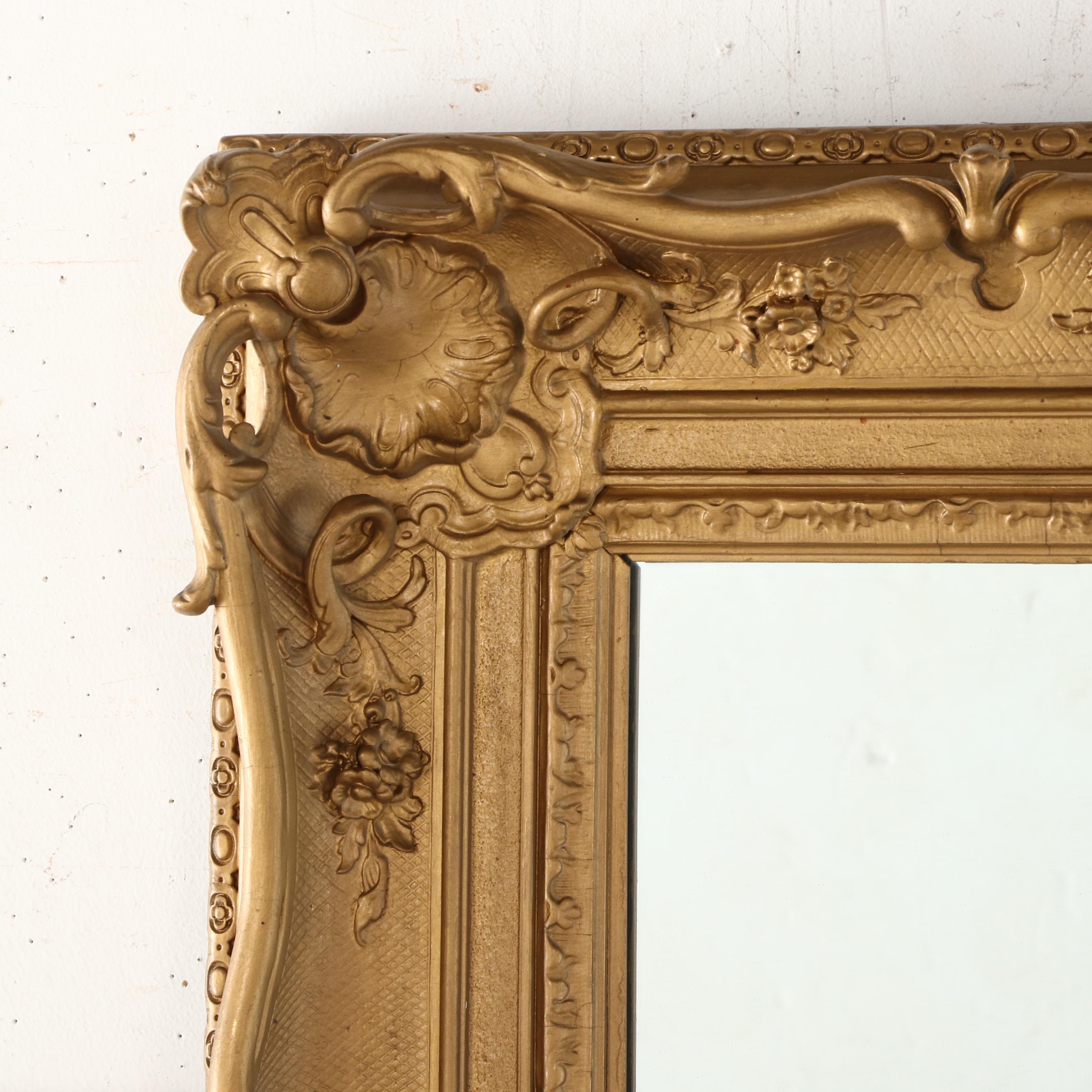 Monumental Rococo Style Giltwood and Composition Mirror, Early 20th Century
