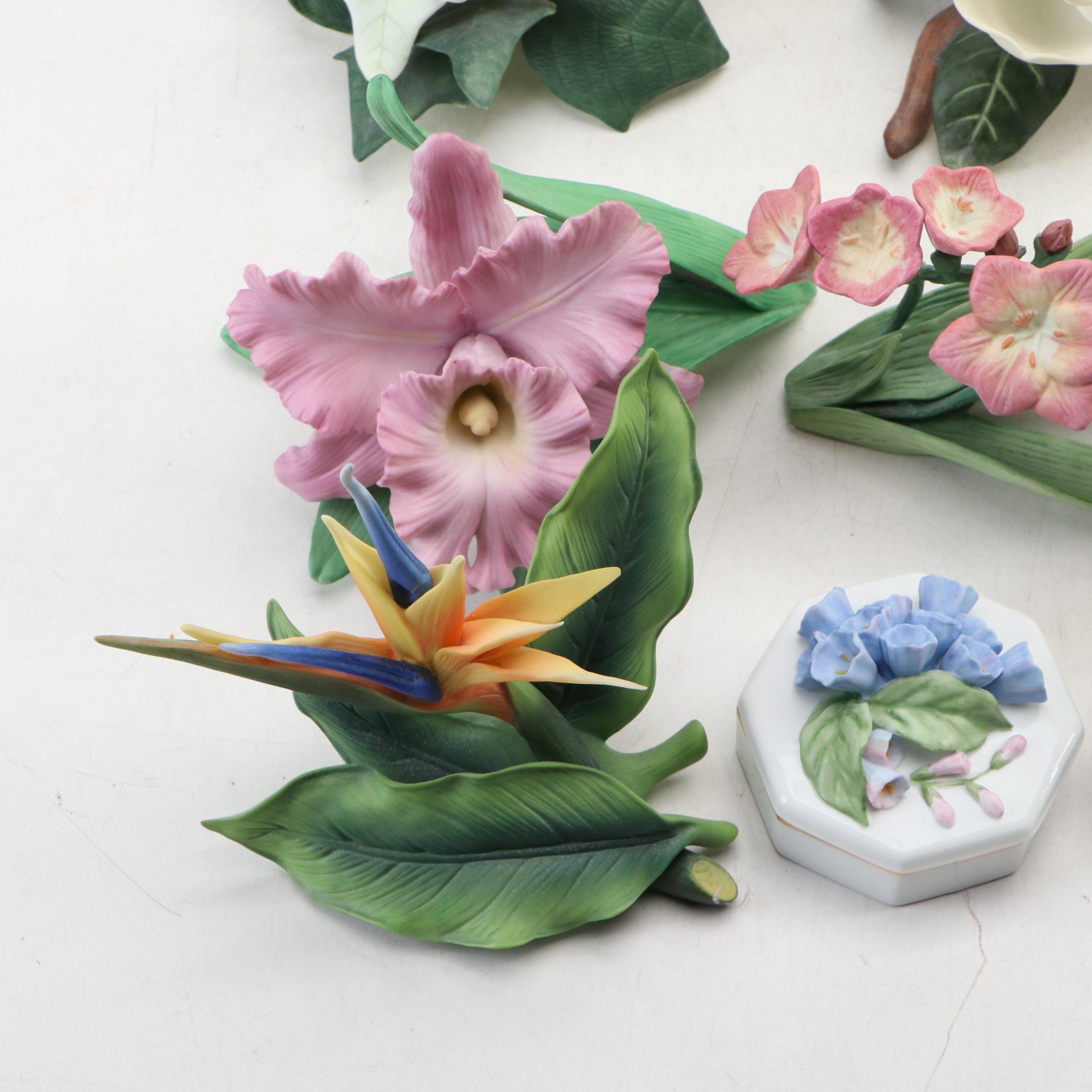 Lenox Porcelain Floral Figurines and Boxes