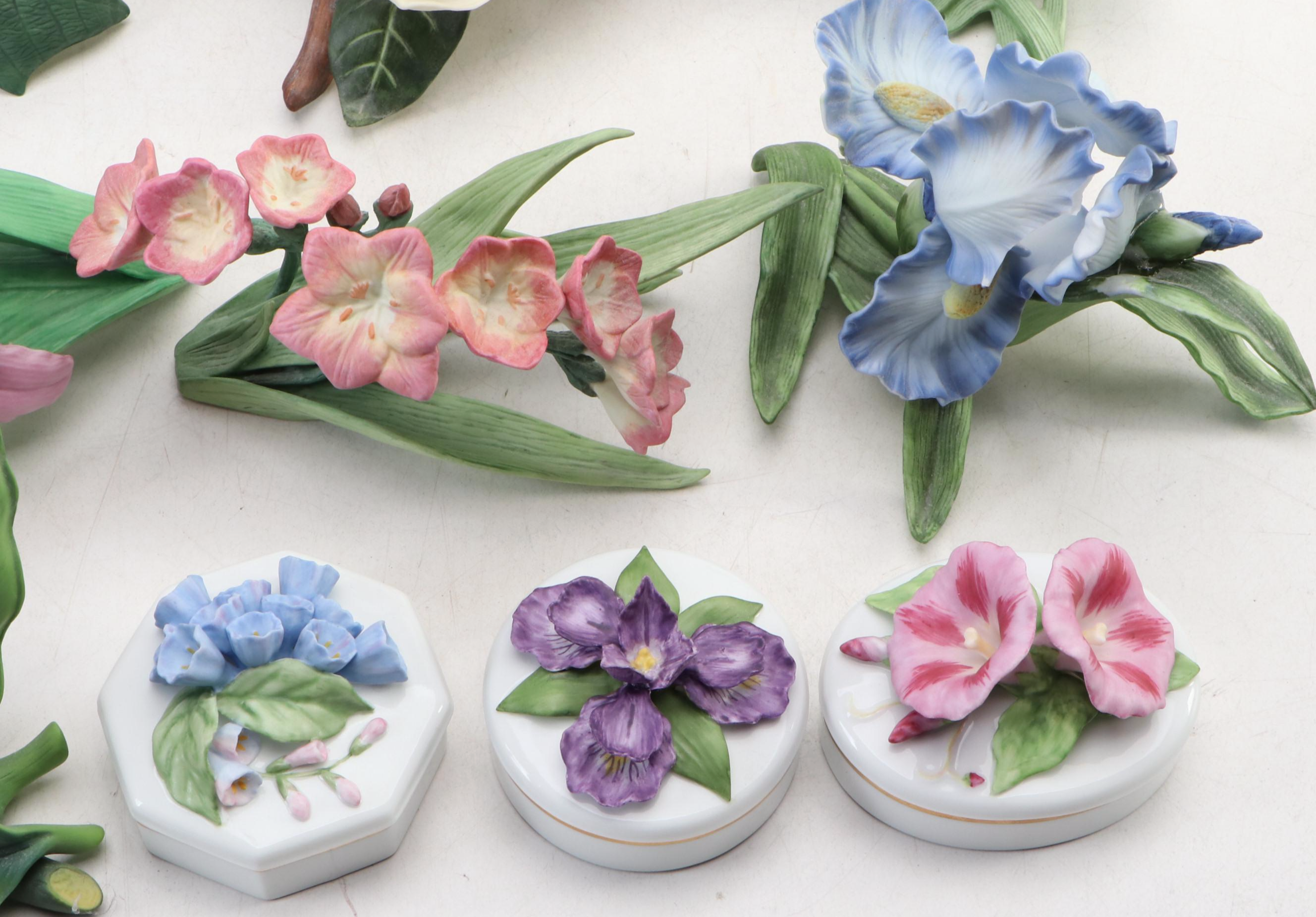 Lenox Porcelain Floral Figurines and Boxes