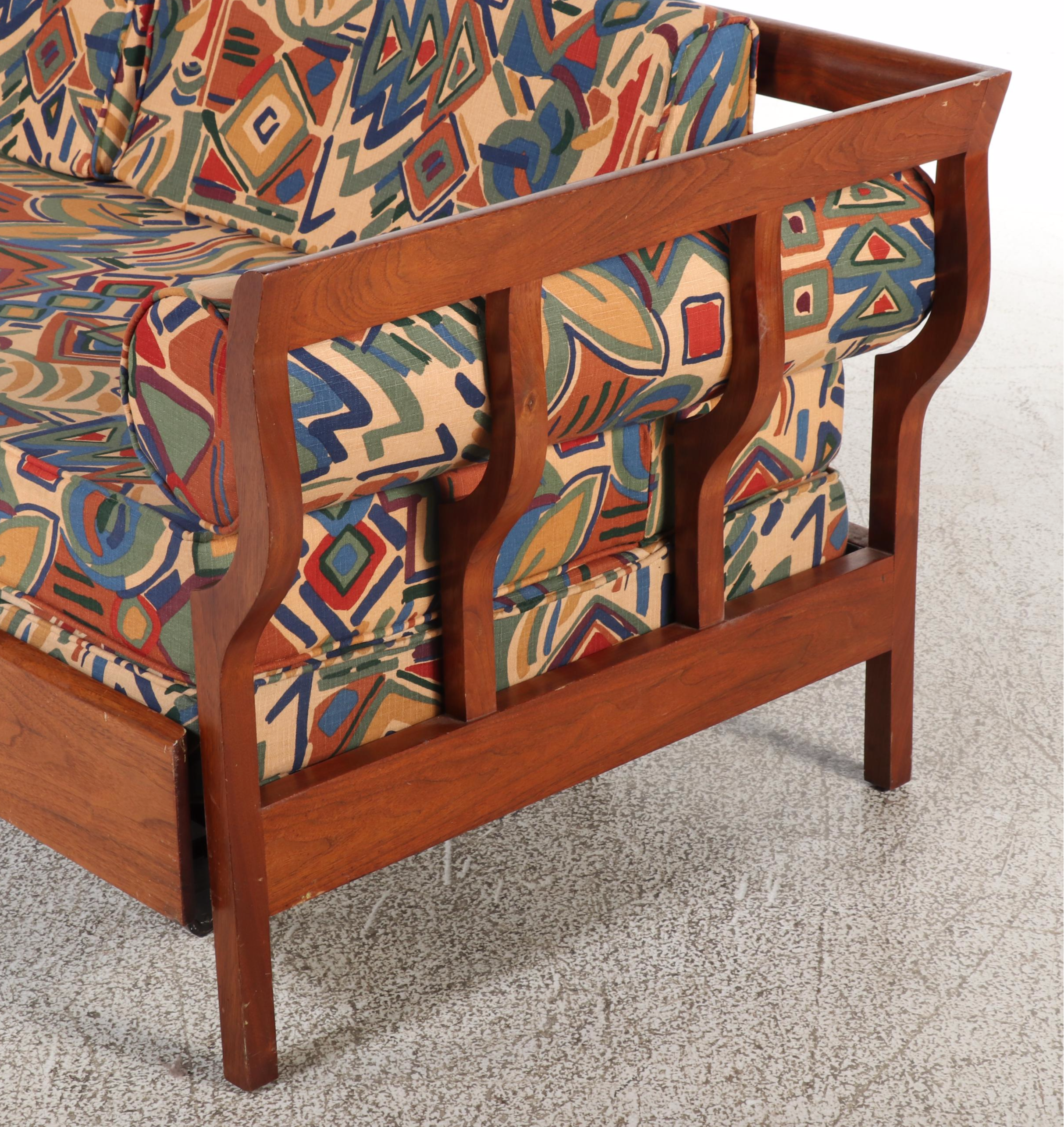 Mid Century Modern Walnut Daybed with Trundle