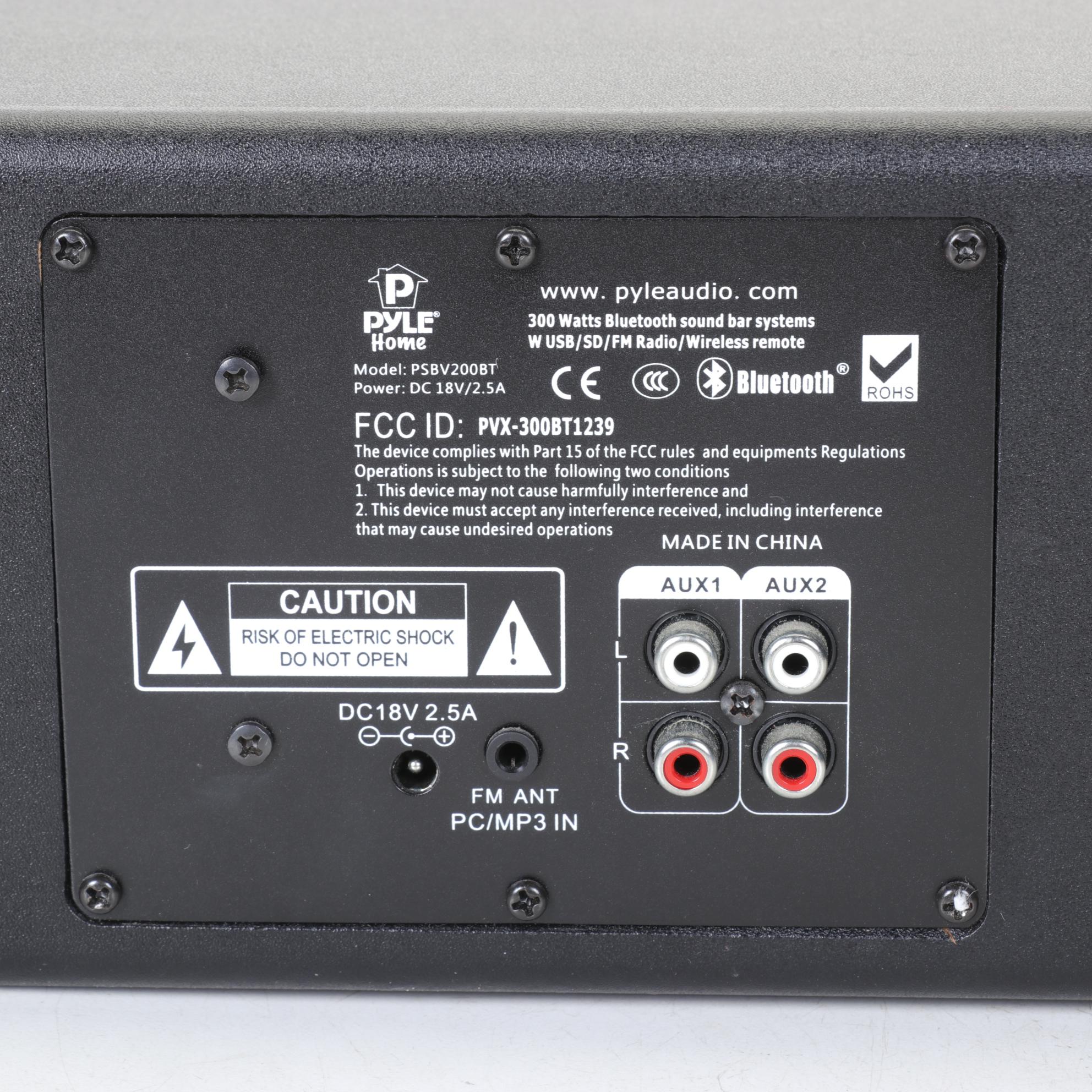 Pyle Home PSBV200BT Bluetooth Soundbar