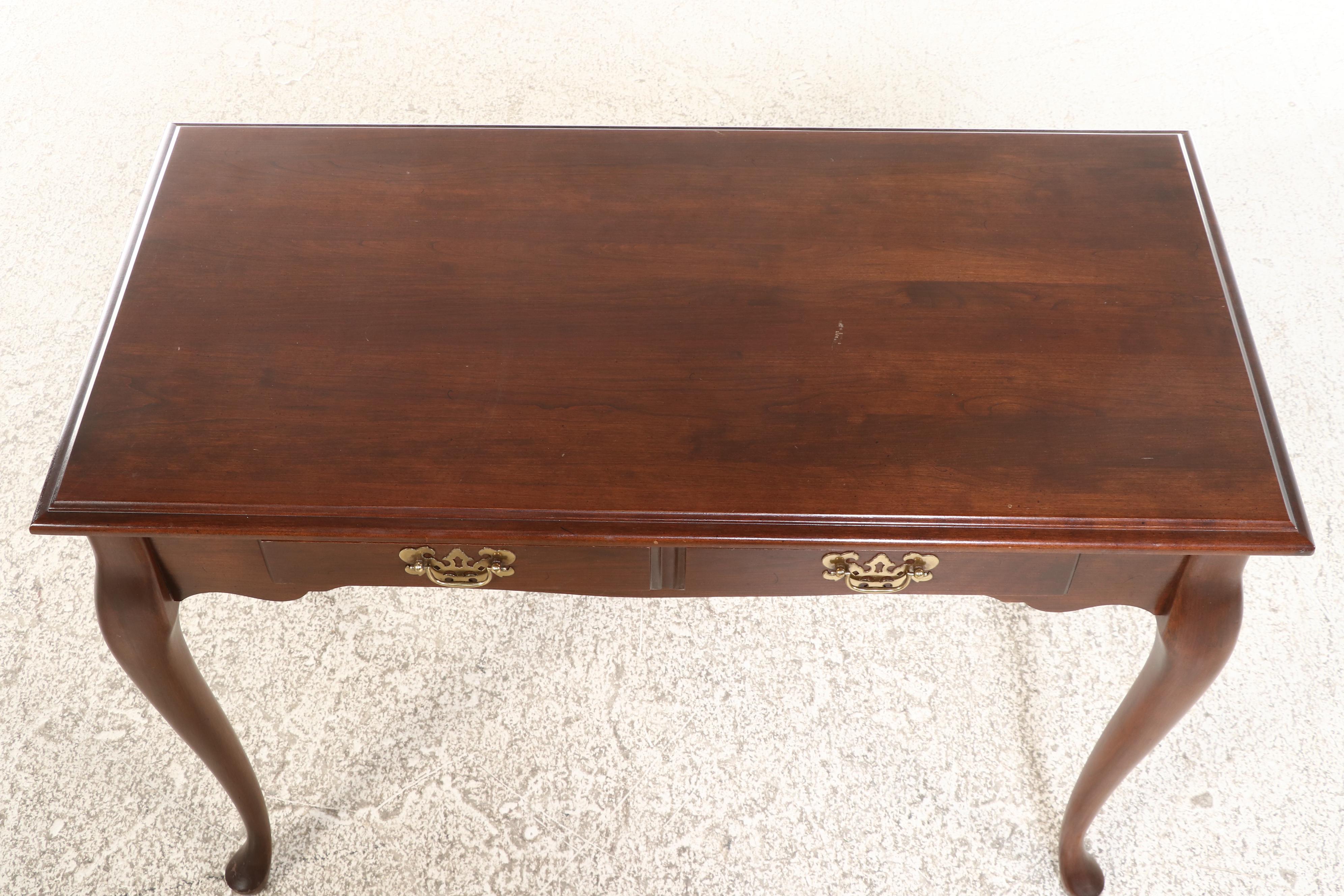 Queen Anne Style Wooden Writing Desk and Chair