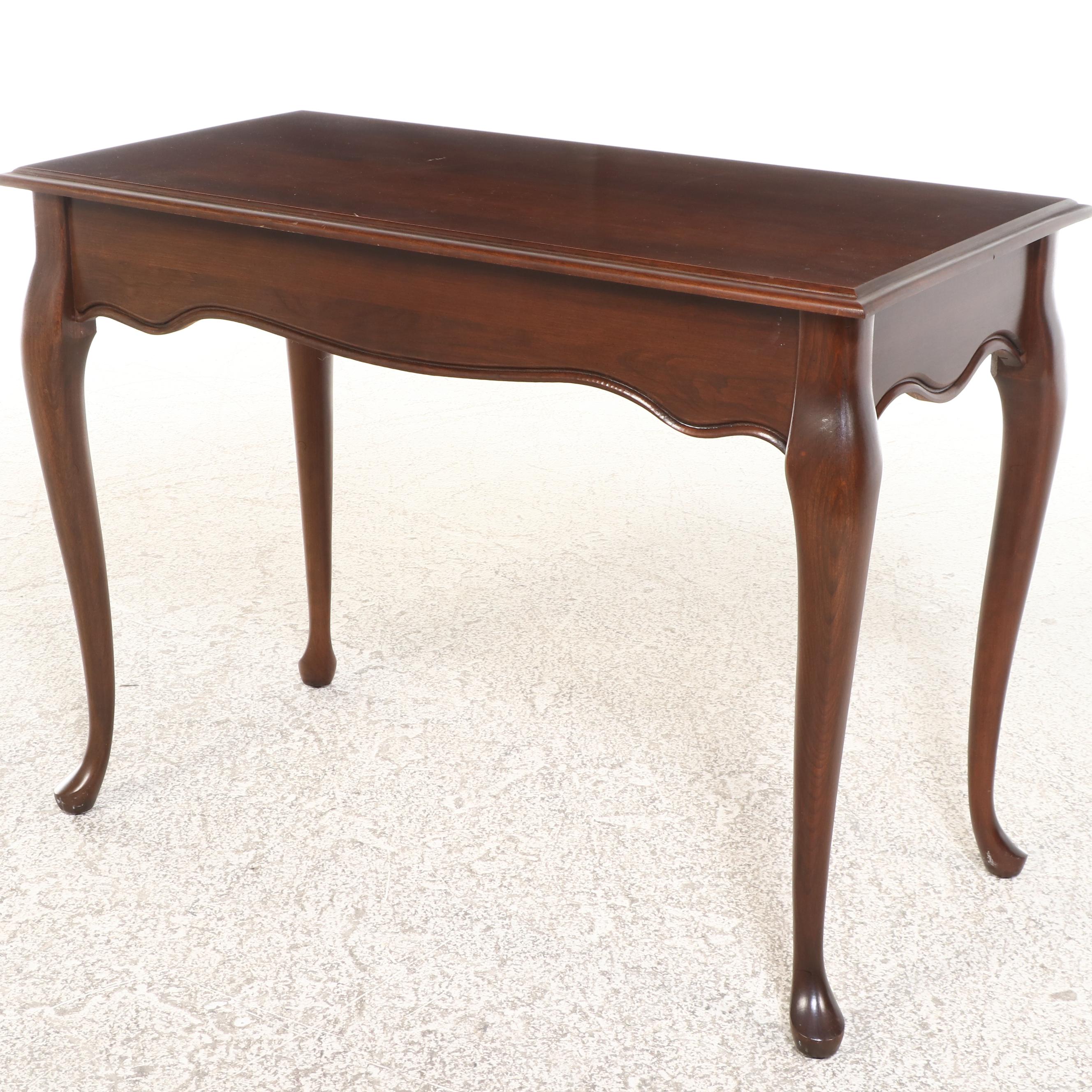 Queen Anne Style Wooden Writing Desk and Chair