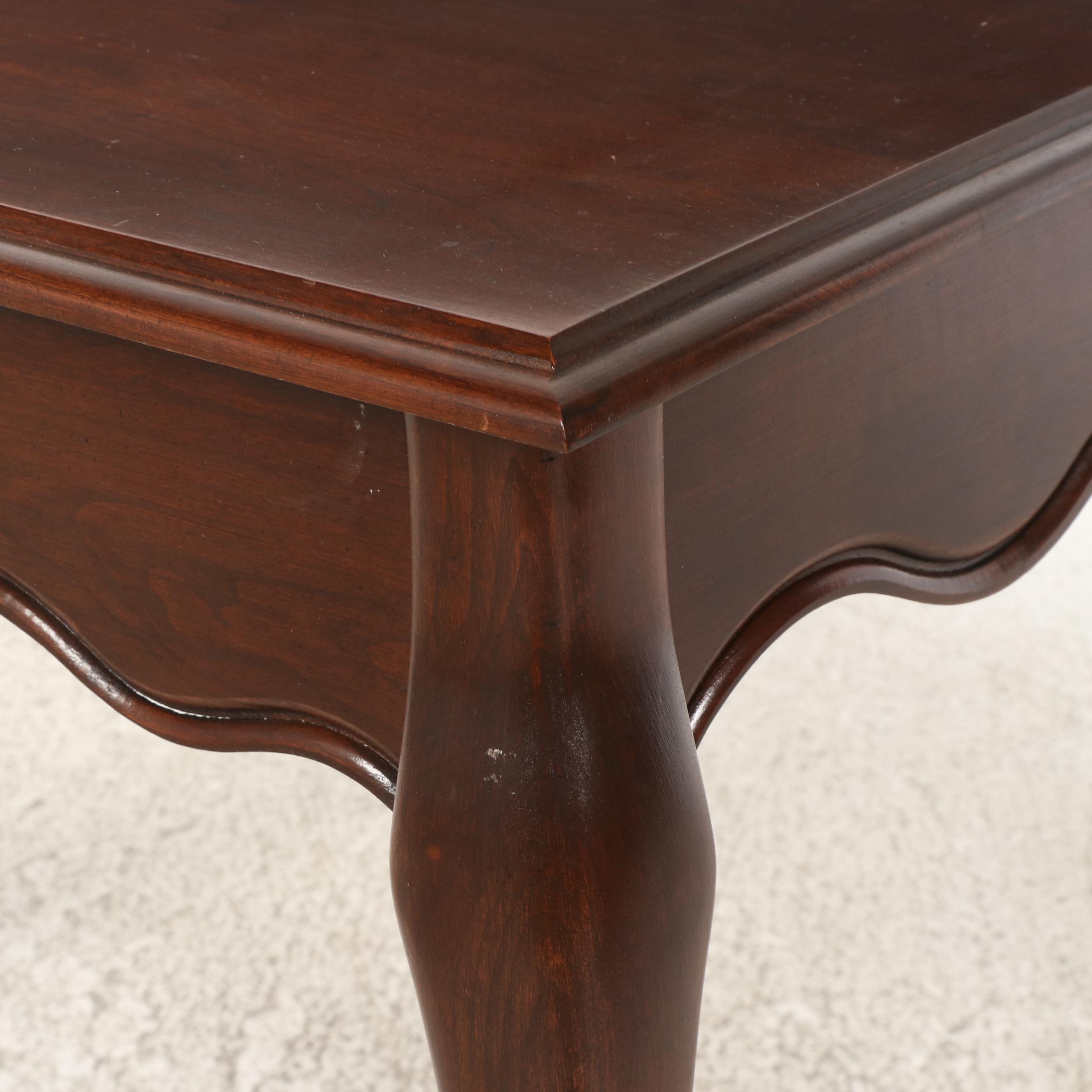 Queen Anne Style Wooden Writing Desk and Chair