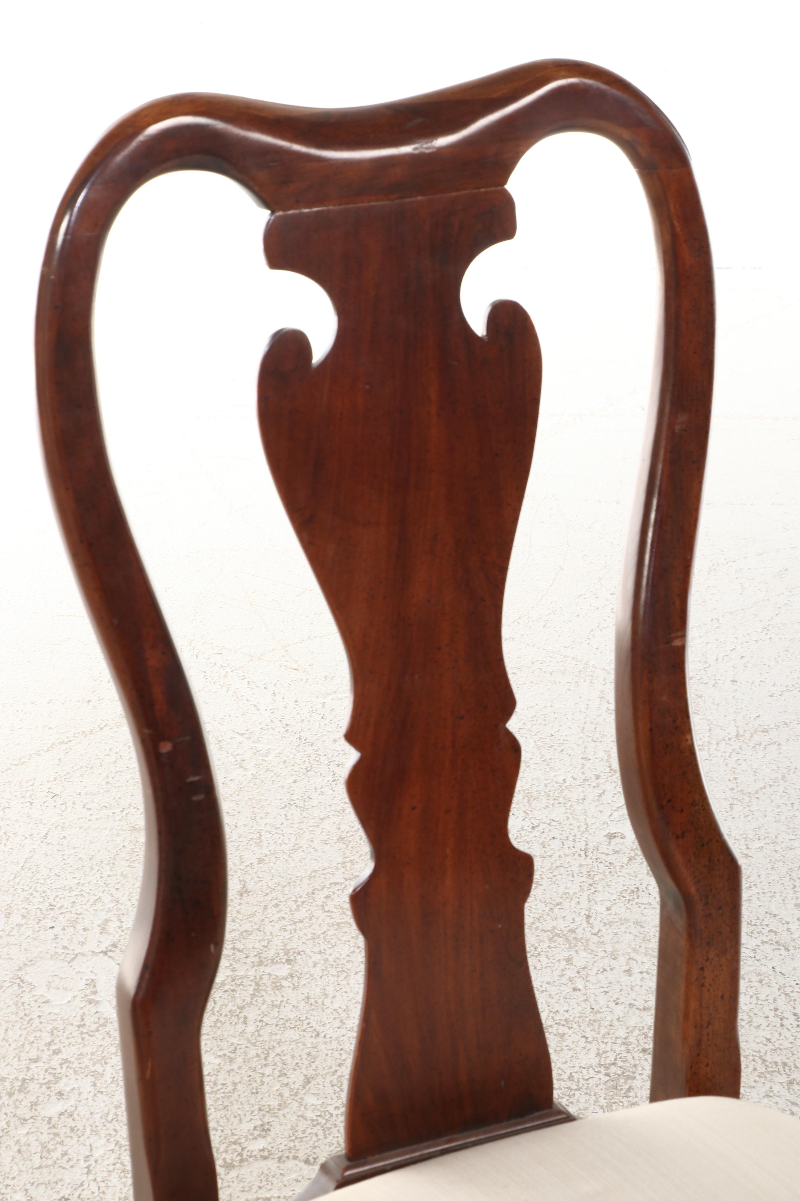 Queen Anne Style Wooden Writing Desk and Chair