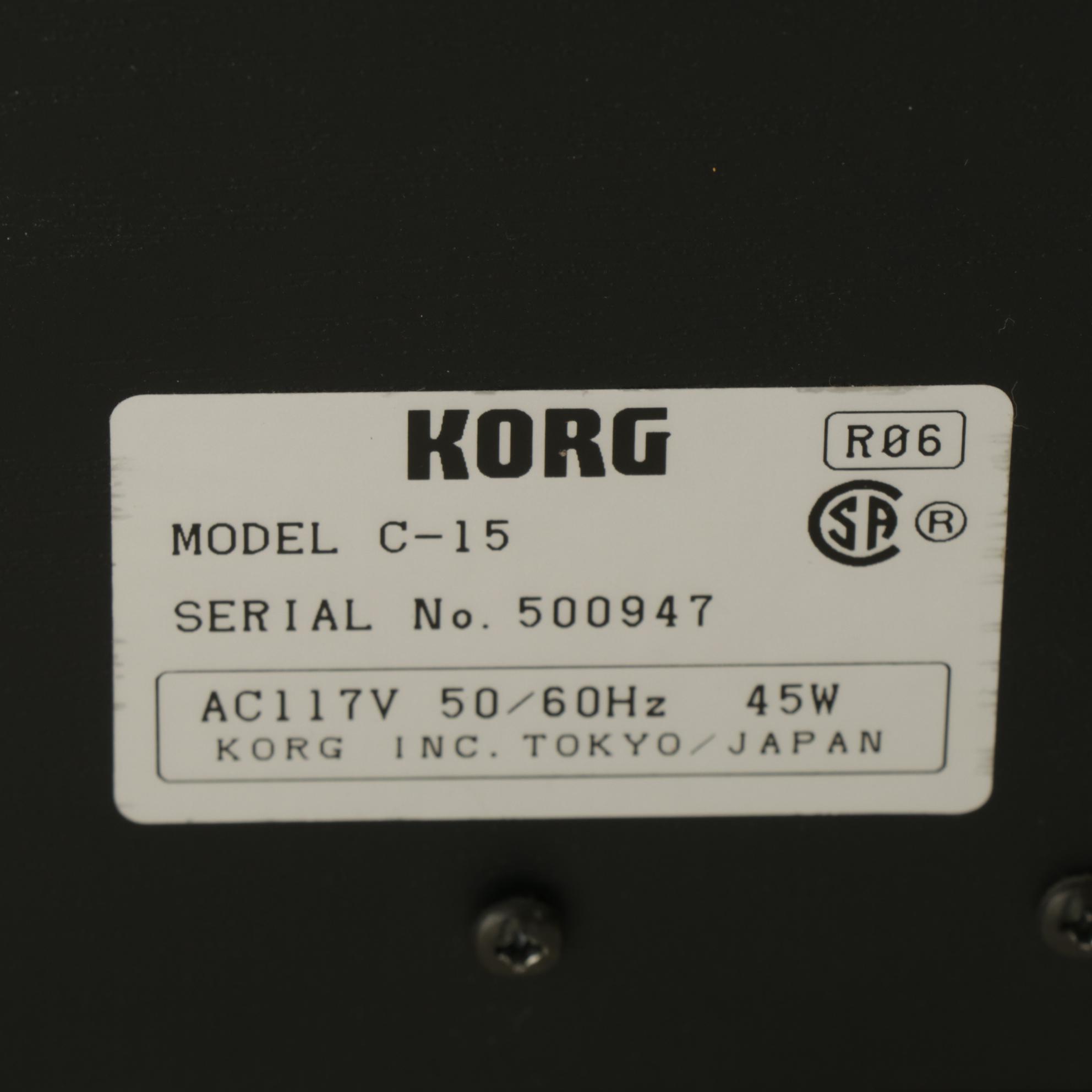 Korg Concert C-15 Electric Piano and Bench