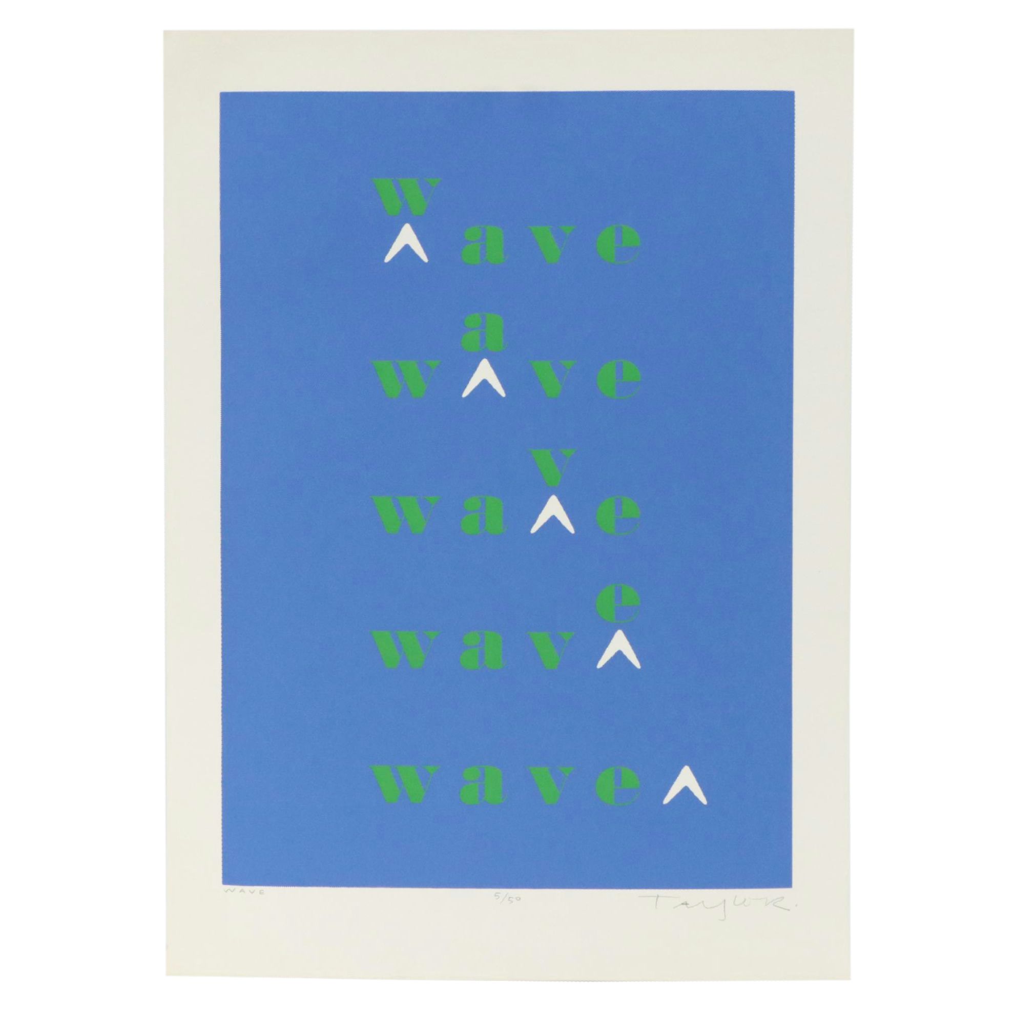 Tom Taylor Serigraph "Wave," Circa 1970
