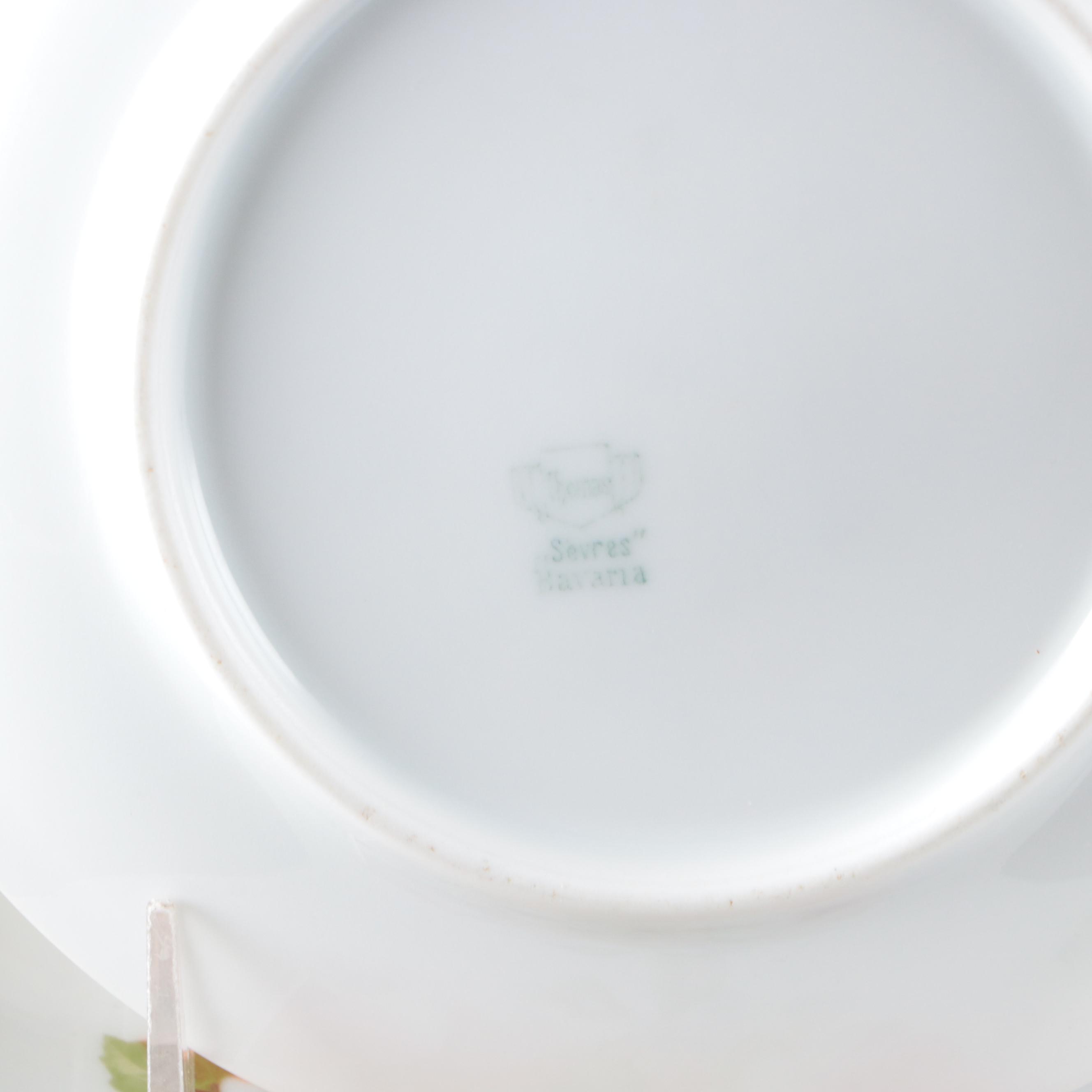 Thomas Floral Porcelain Plates with Other German and Nippon Porcelain Décor