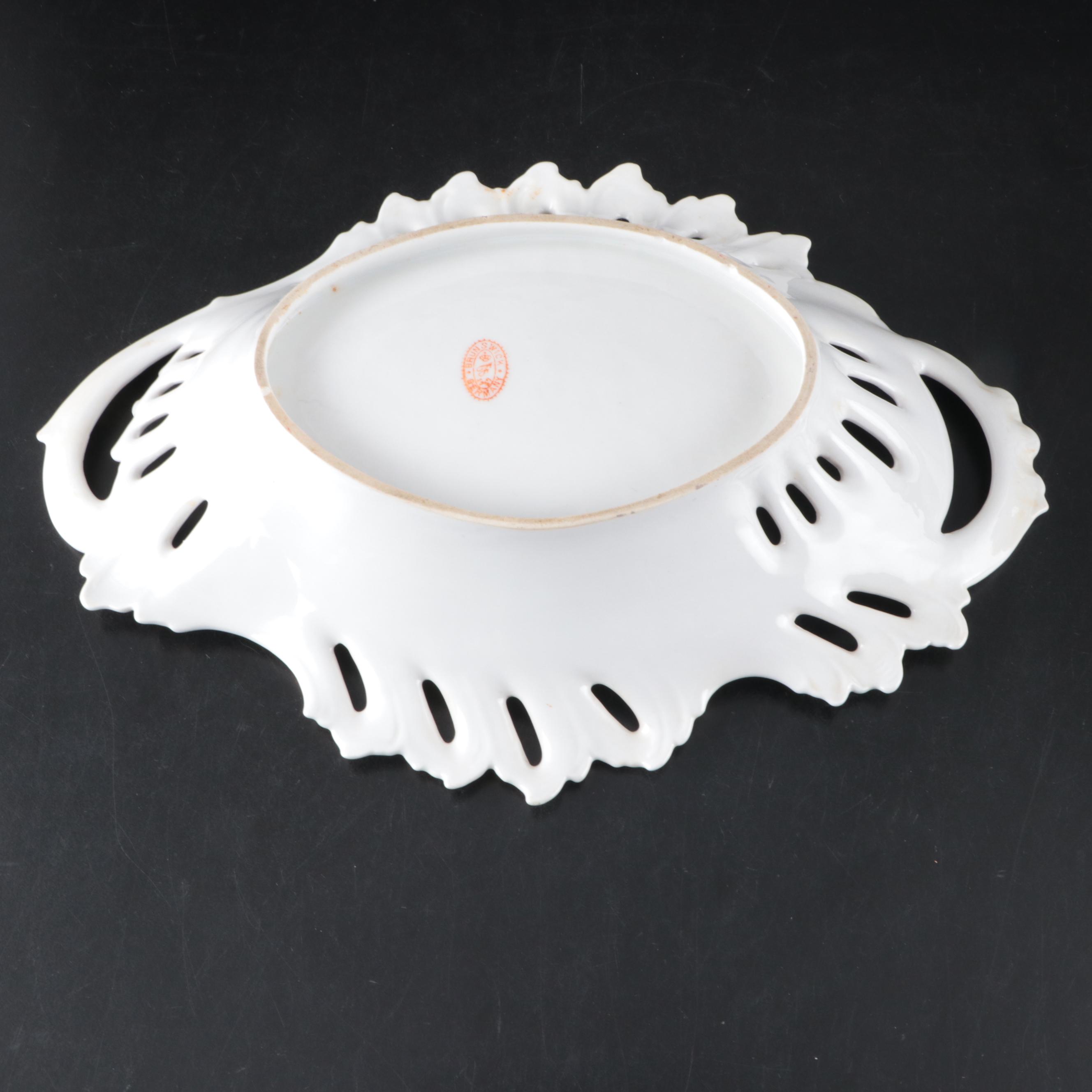 Thomas Floral Porcelain Plates with Other German and Nippon Porcelain Décor