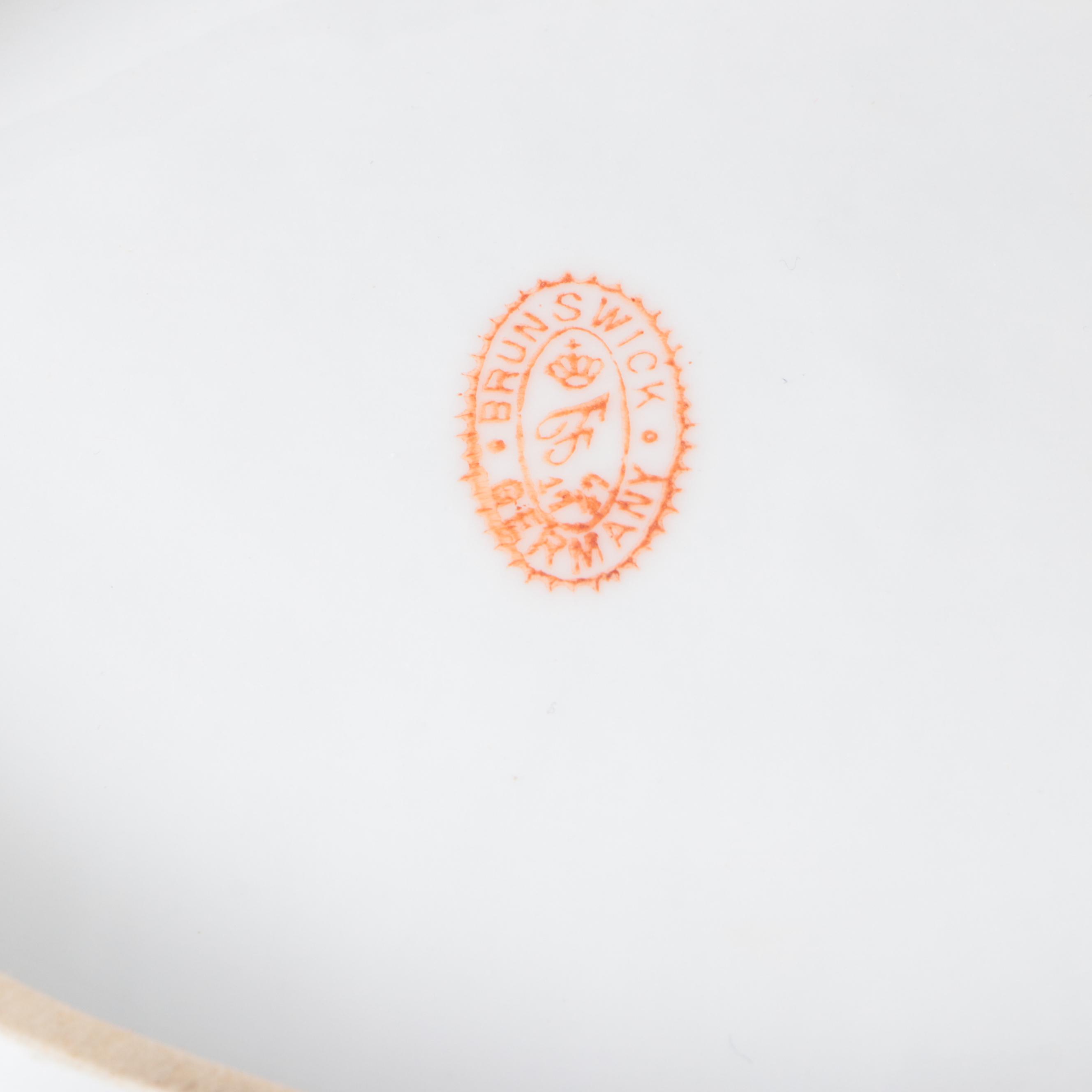 Thomas Floral Porcelain Plates with Other German and Nippon Porcelain Décor