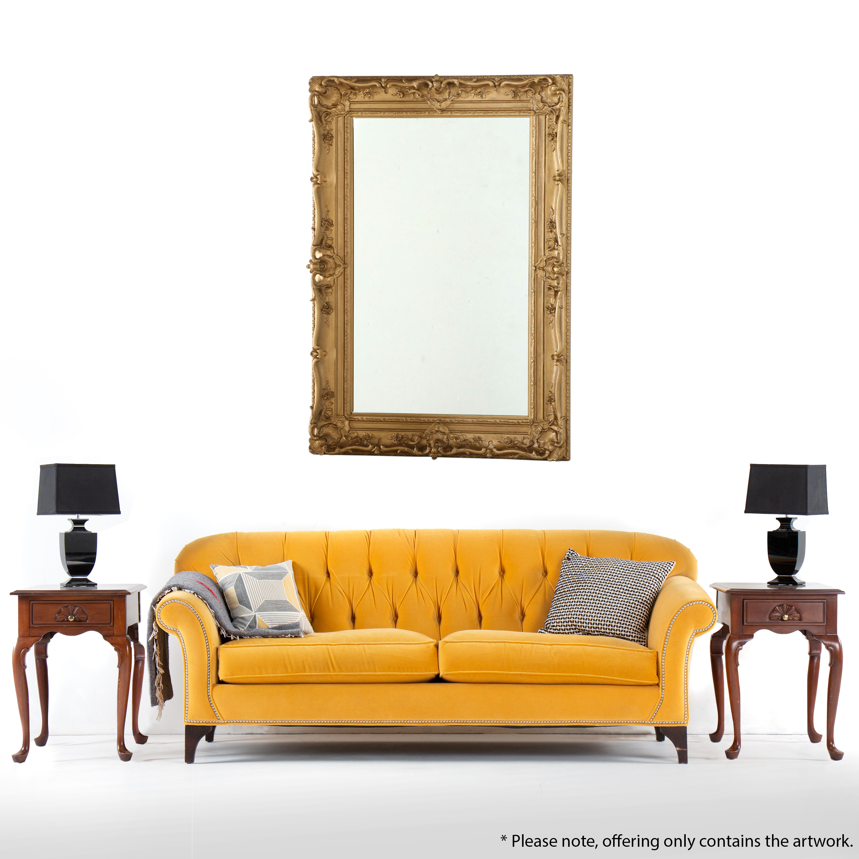 Monumental Rococo Style Giltwood and Composition Mirror, Early 20th Century