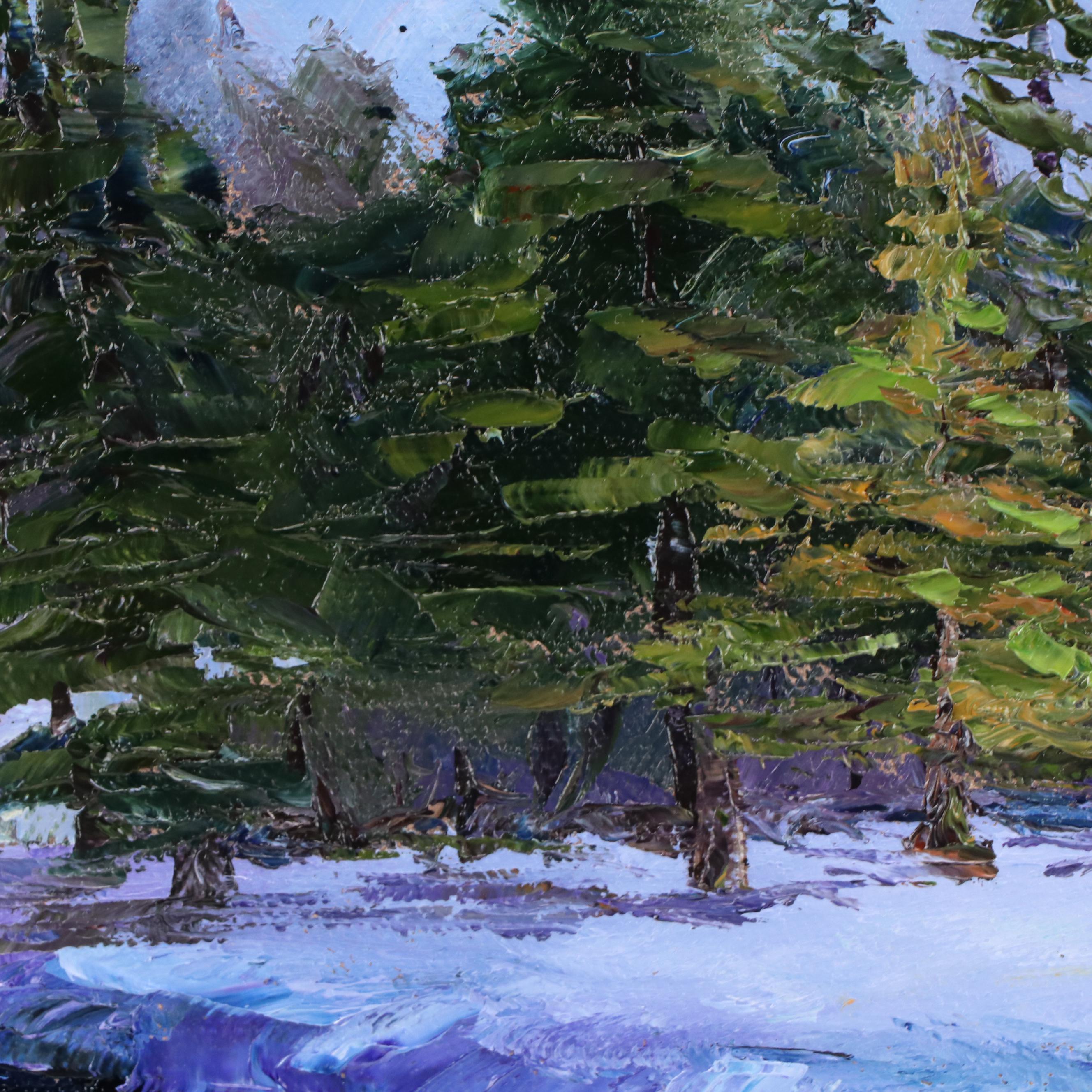 James Baldoumas Landscape Oil Painting "Winter Brook," 2024