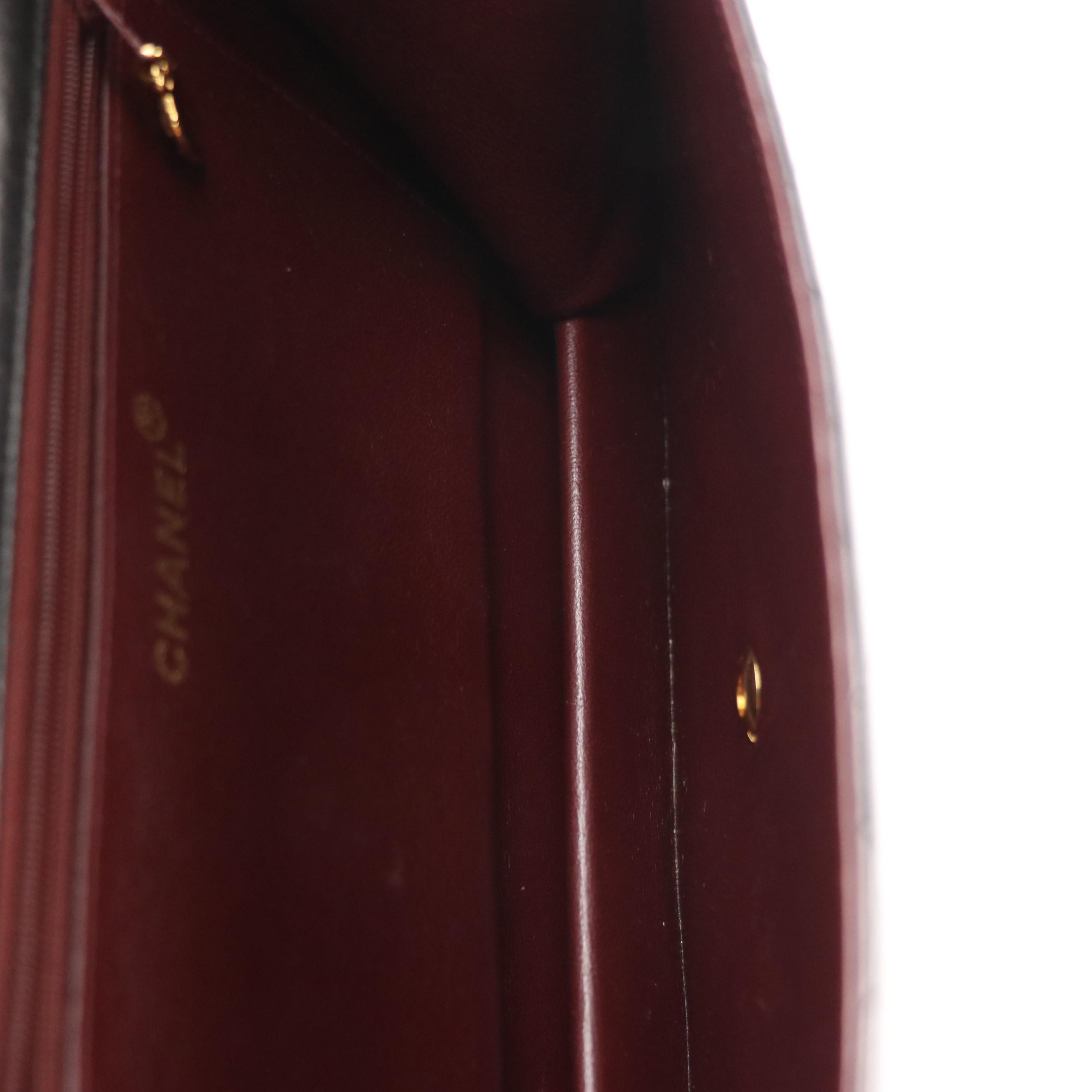 Chanel Classic Flap Shoulder Bag in Diamond Quilted Dark Brown Leather