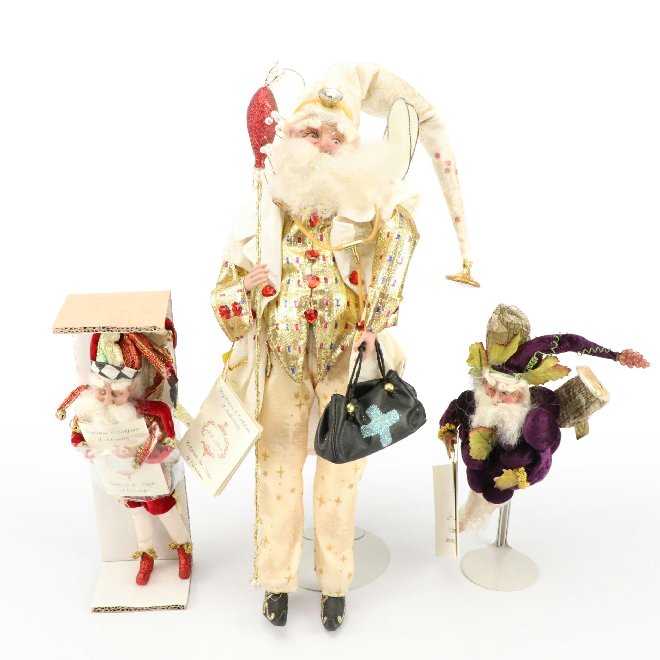 Mark Roberts Healing Heart Fairy, Grape Fairy and Poker Joker Fairy Figurines