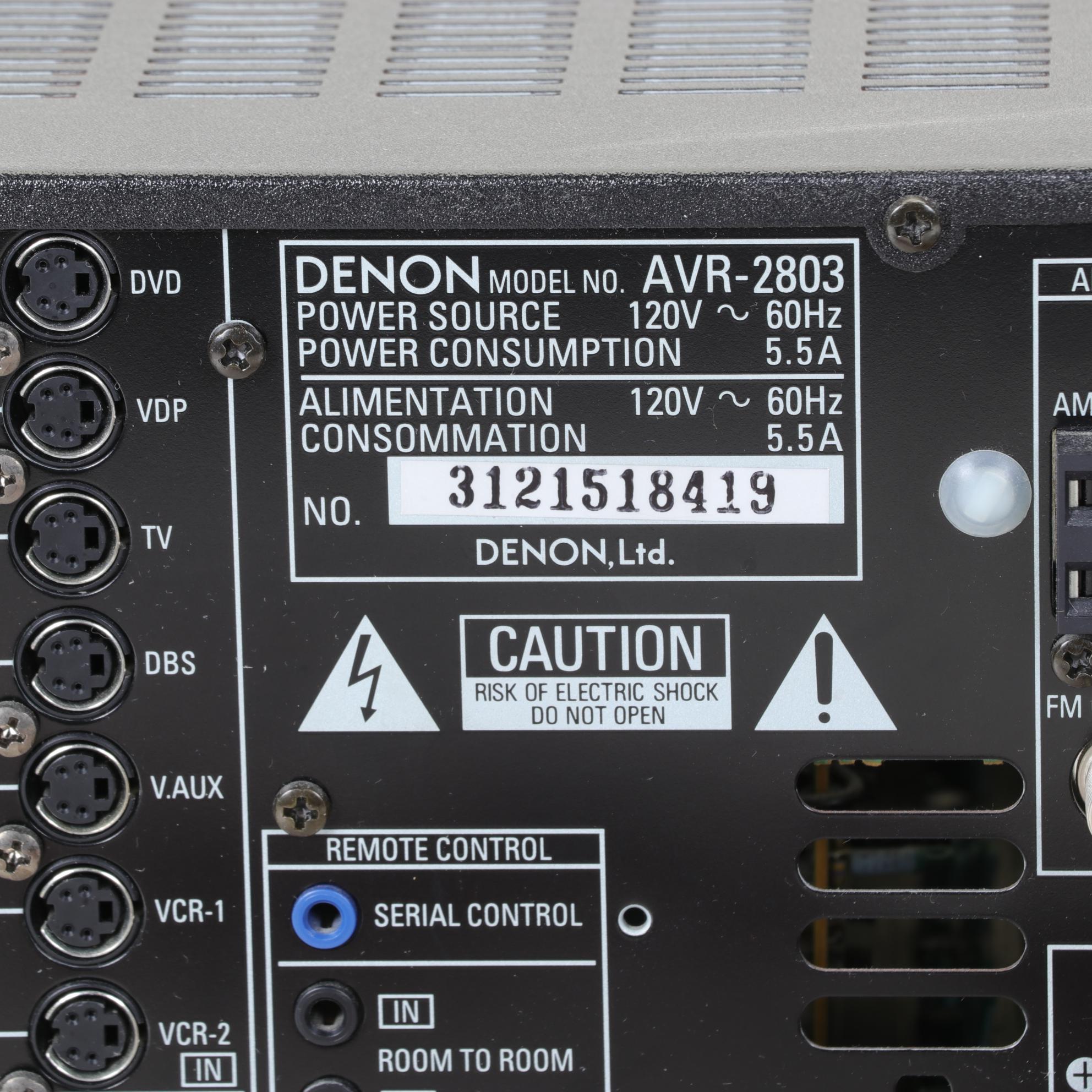 Denon AVR-2803 AV Surround Receiver, 21st Century