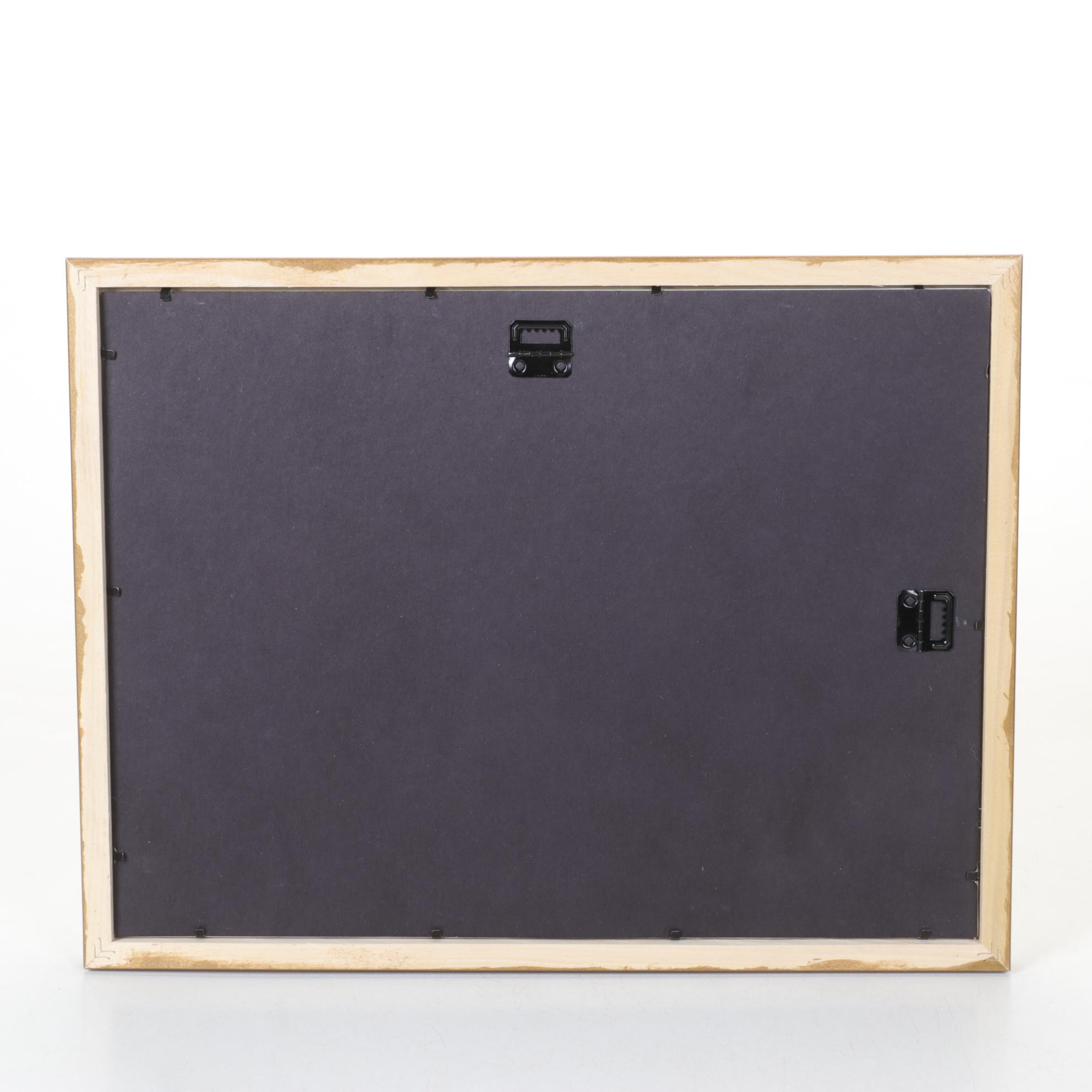 Aaron Wooten Stylized Cityscape Acrylic Painting, 21st century