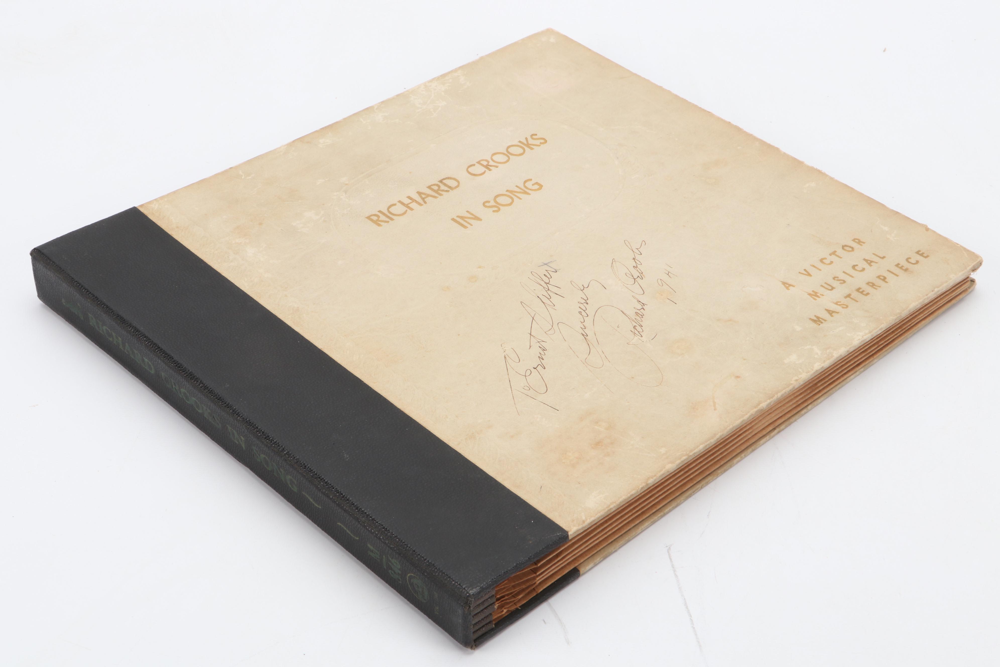 Signed "Richard Crooks in Song" A Victor Musical Masterpiece Record Album, 1941