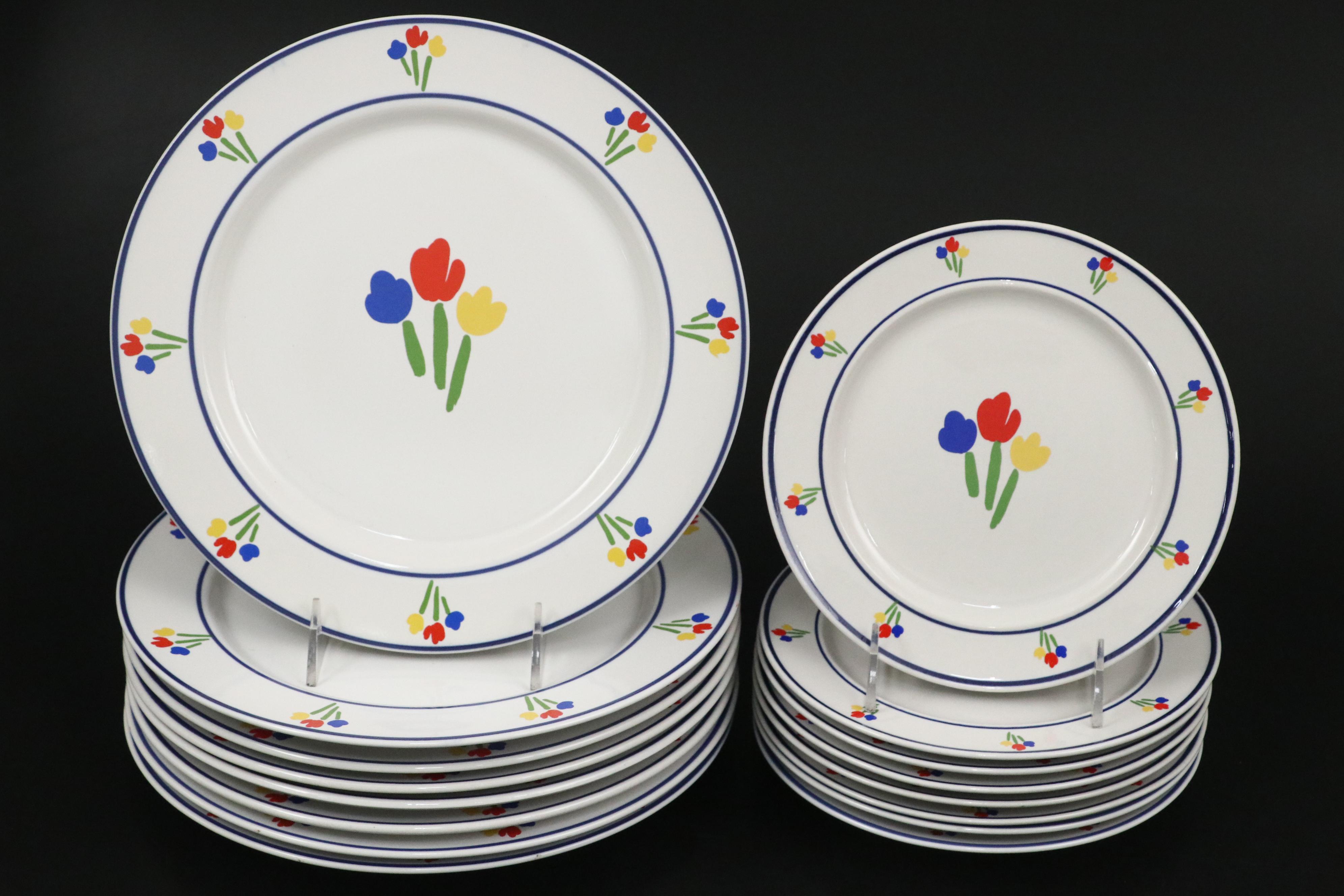 Newcor "Paradise" Stoneware, JMP "Tulip Tyme" Dinnerware and Glassware