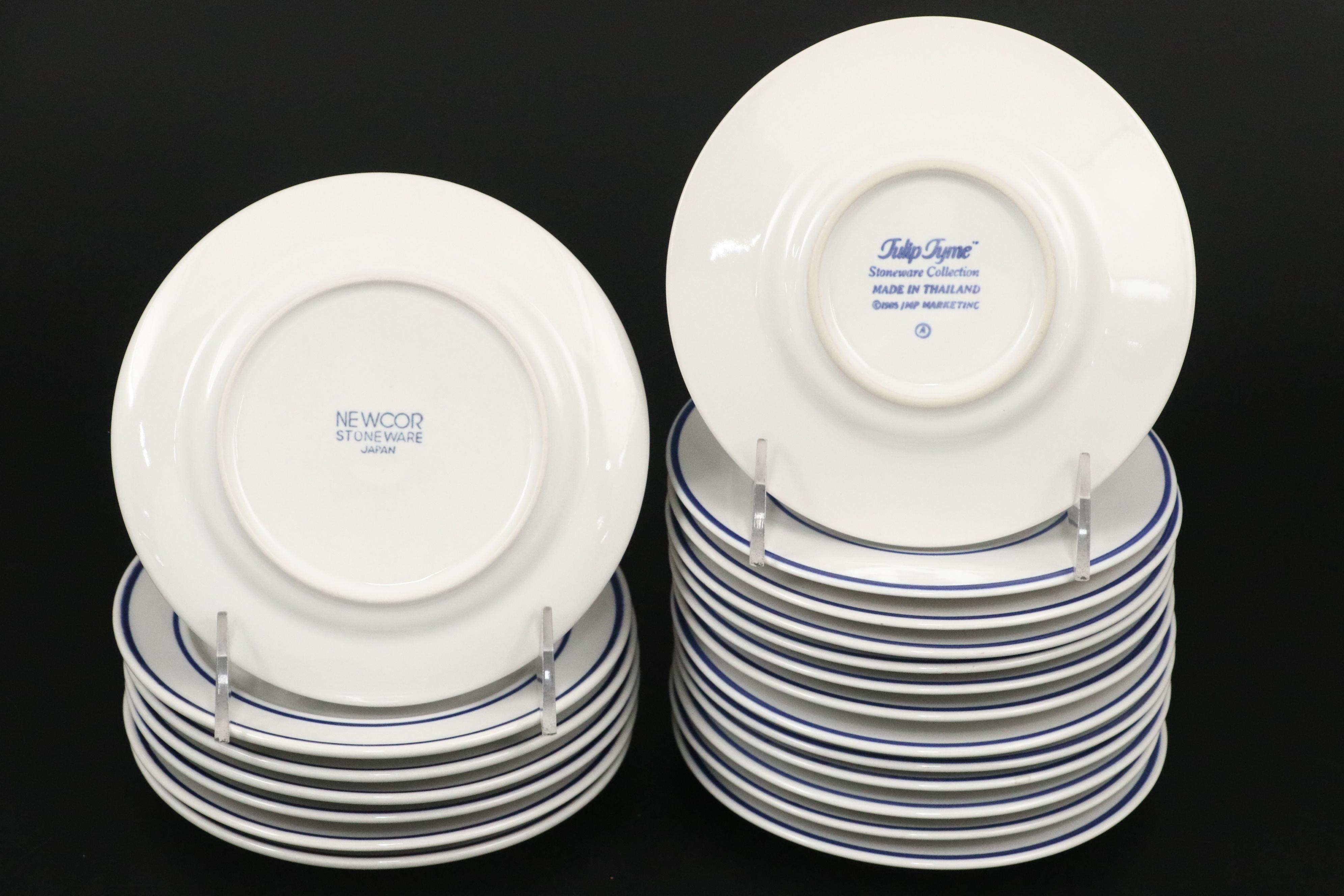 Newcor "Paradise" Stoneware, JMP "Tulip Tyme" Dinnerware and Glassware