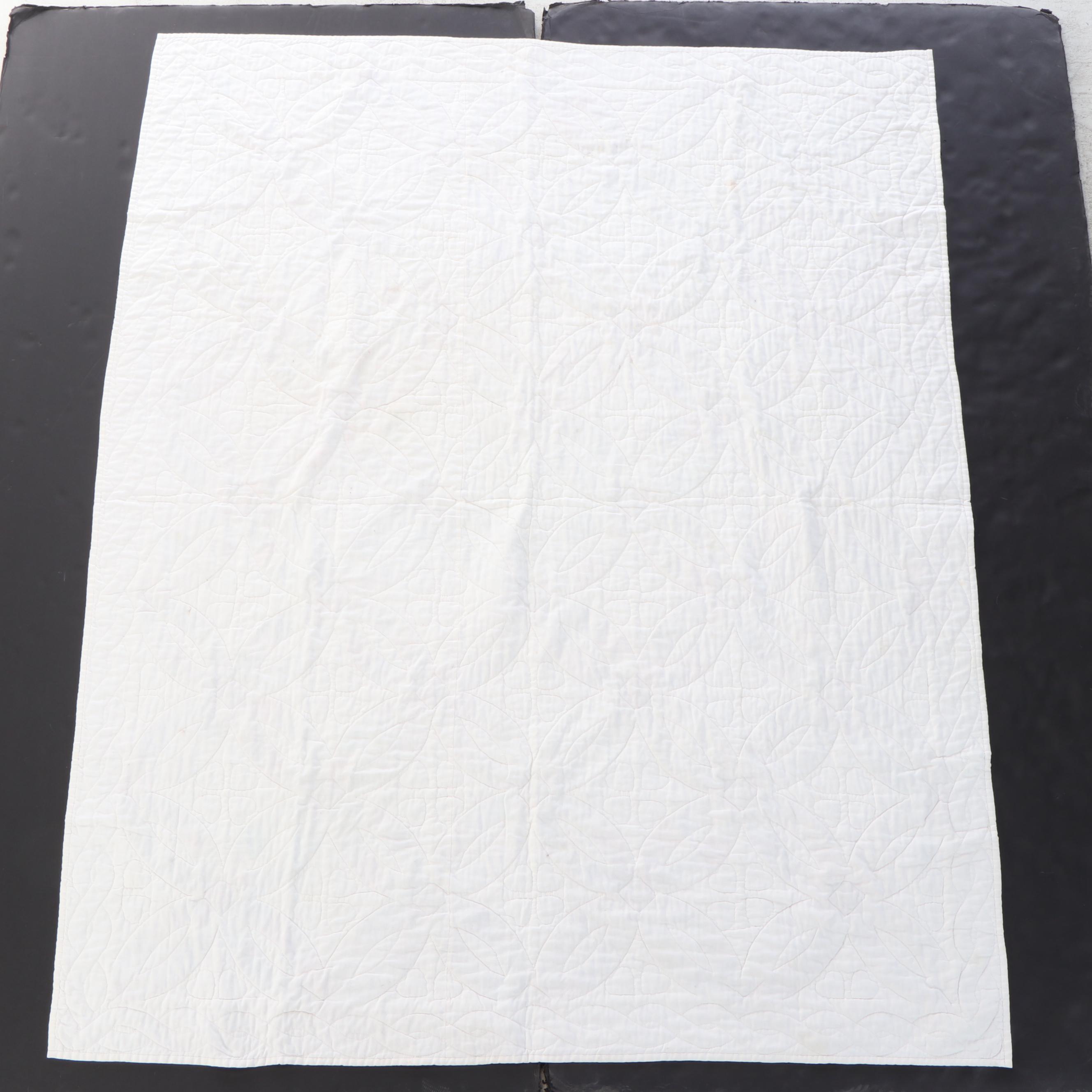 Handmade "Dresden Plate" and "Double Wedding Ring" Pieced Quilts