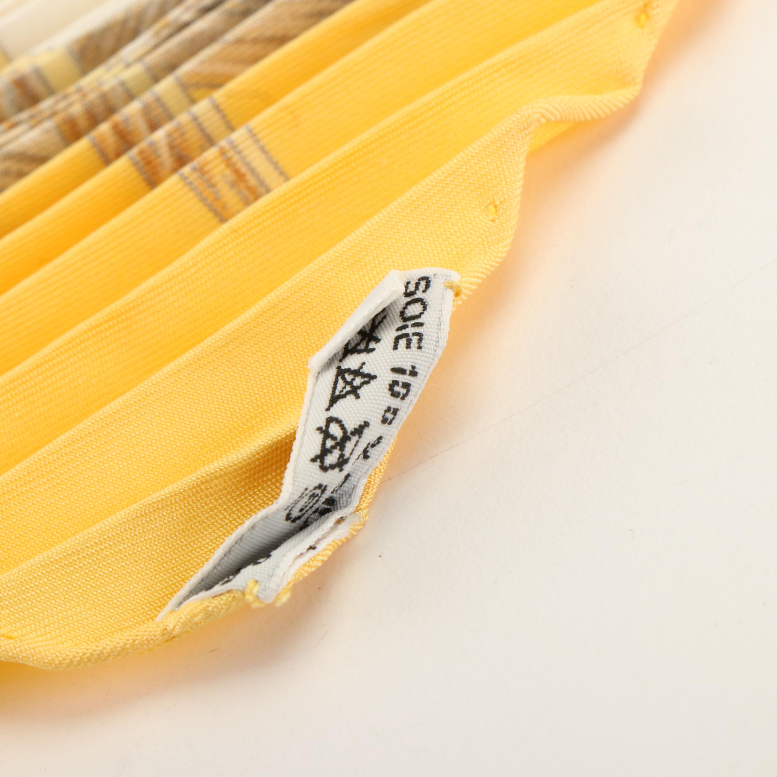 Louis Vuitton "Jardin Creole" Plisse Multi Colored Silk Twill Scarf