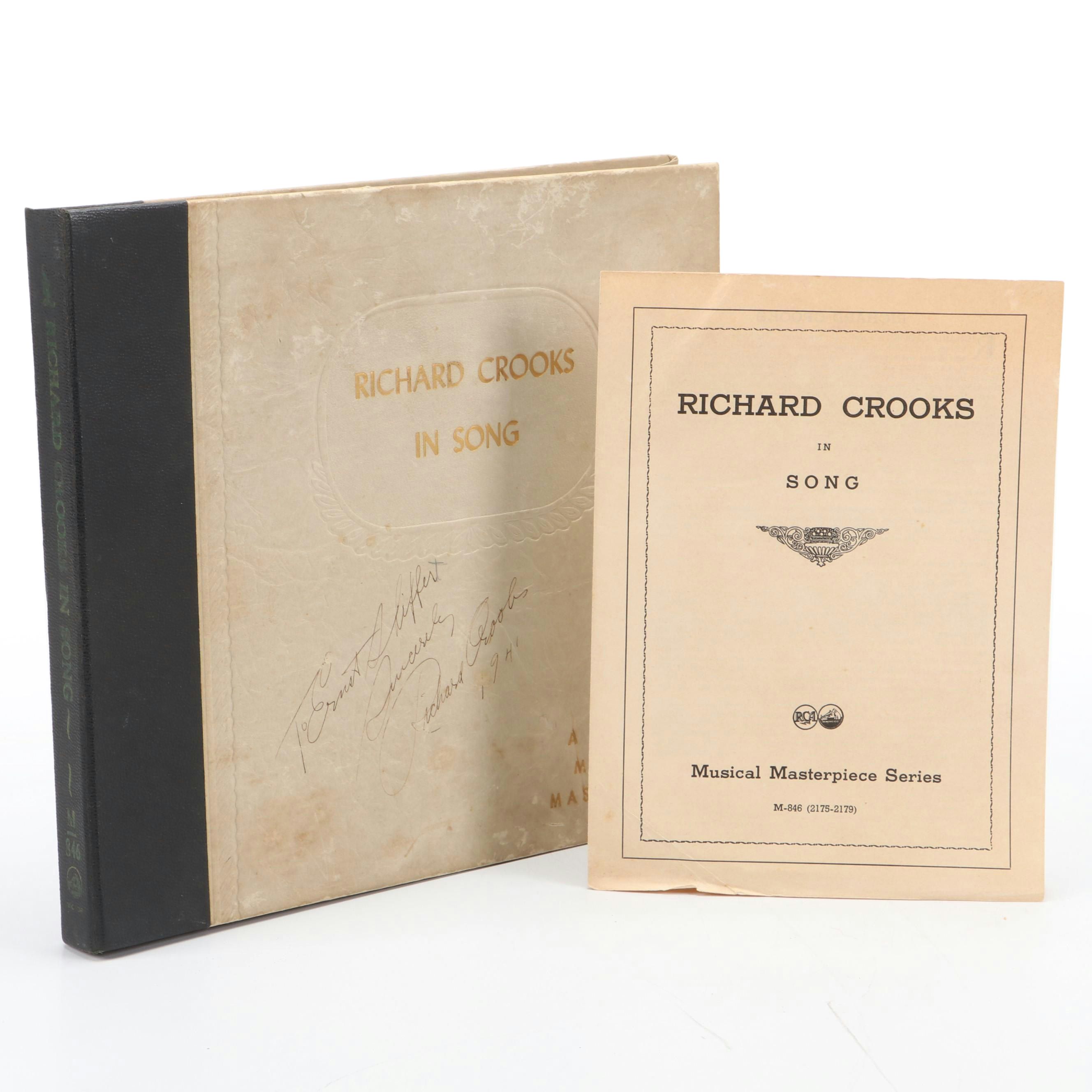 Signed "Richard Crooks in Song" A Victor Musical Masterpiece Record Album, 1941