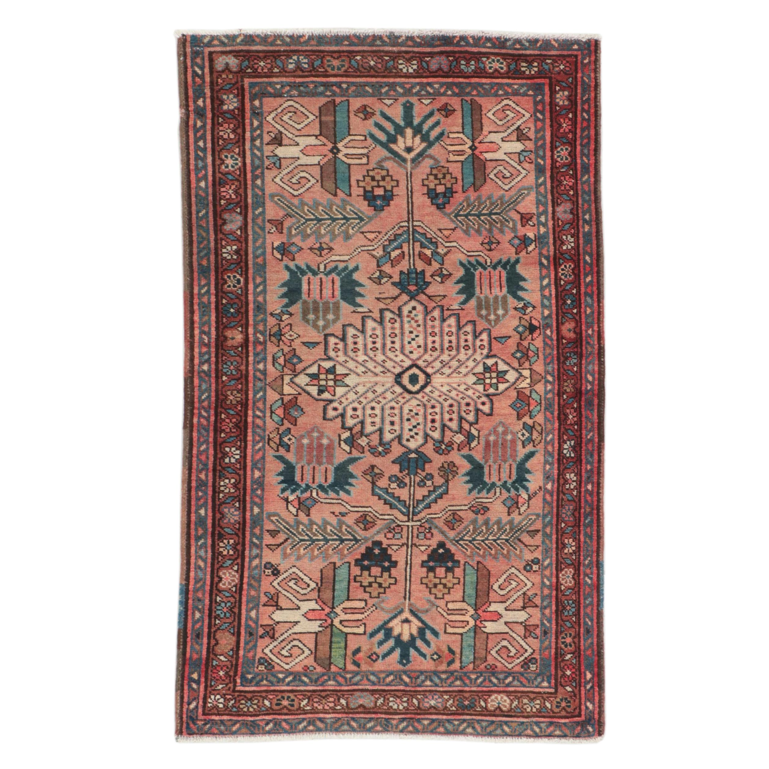 2'9 x 4'9 Hand-Knotted Caucasian Lenkoran Accent Rug