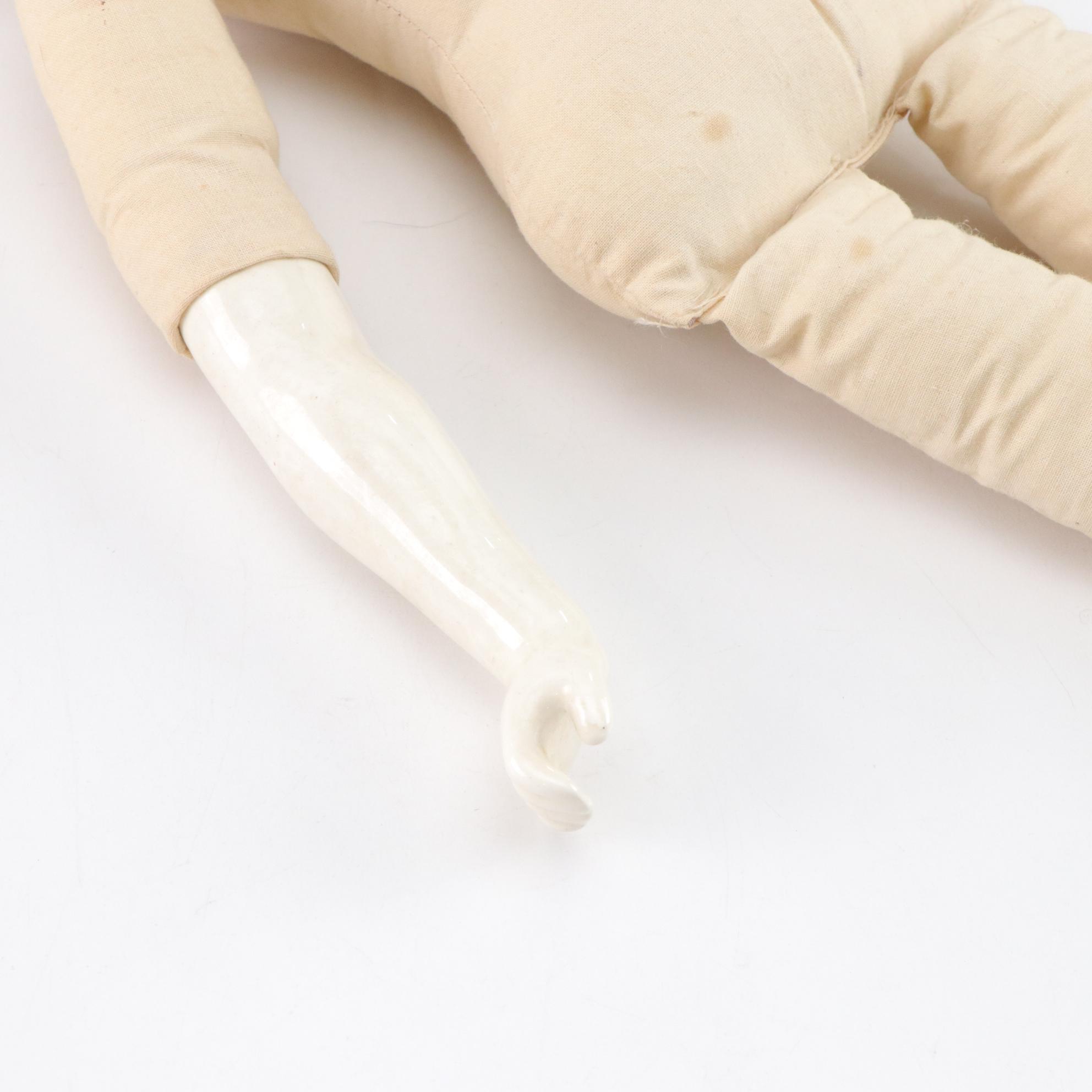 Shackman Bisque Baby and China Head Doll Pair