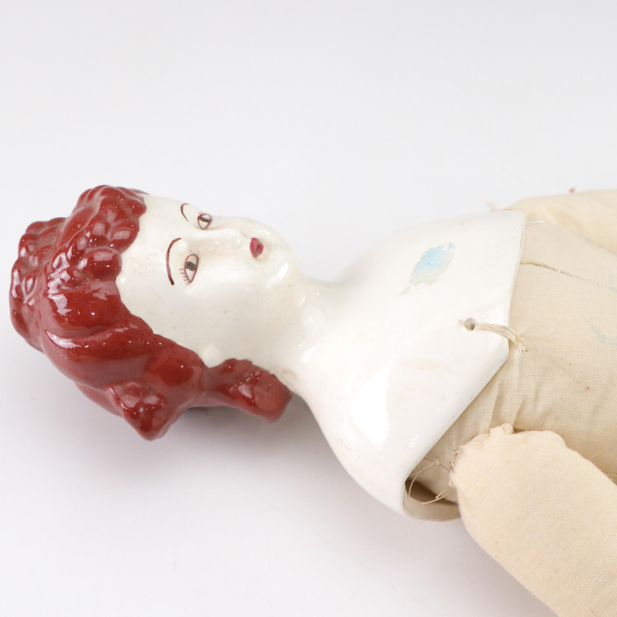 Shackman Bisque Baby and China Head Doll Pair