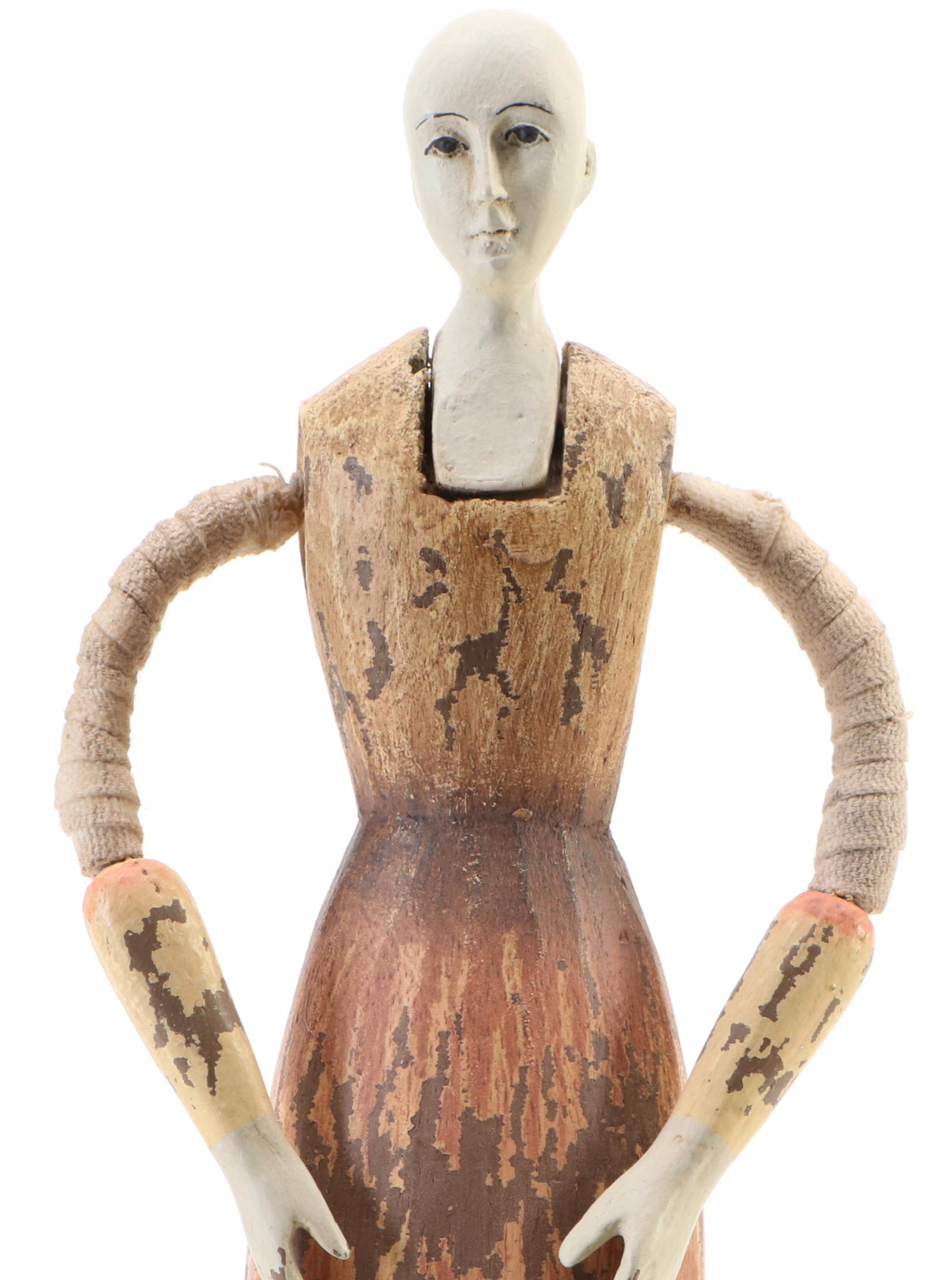 European Baroque Style Wooden Santos Doll