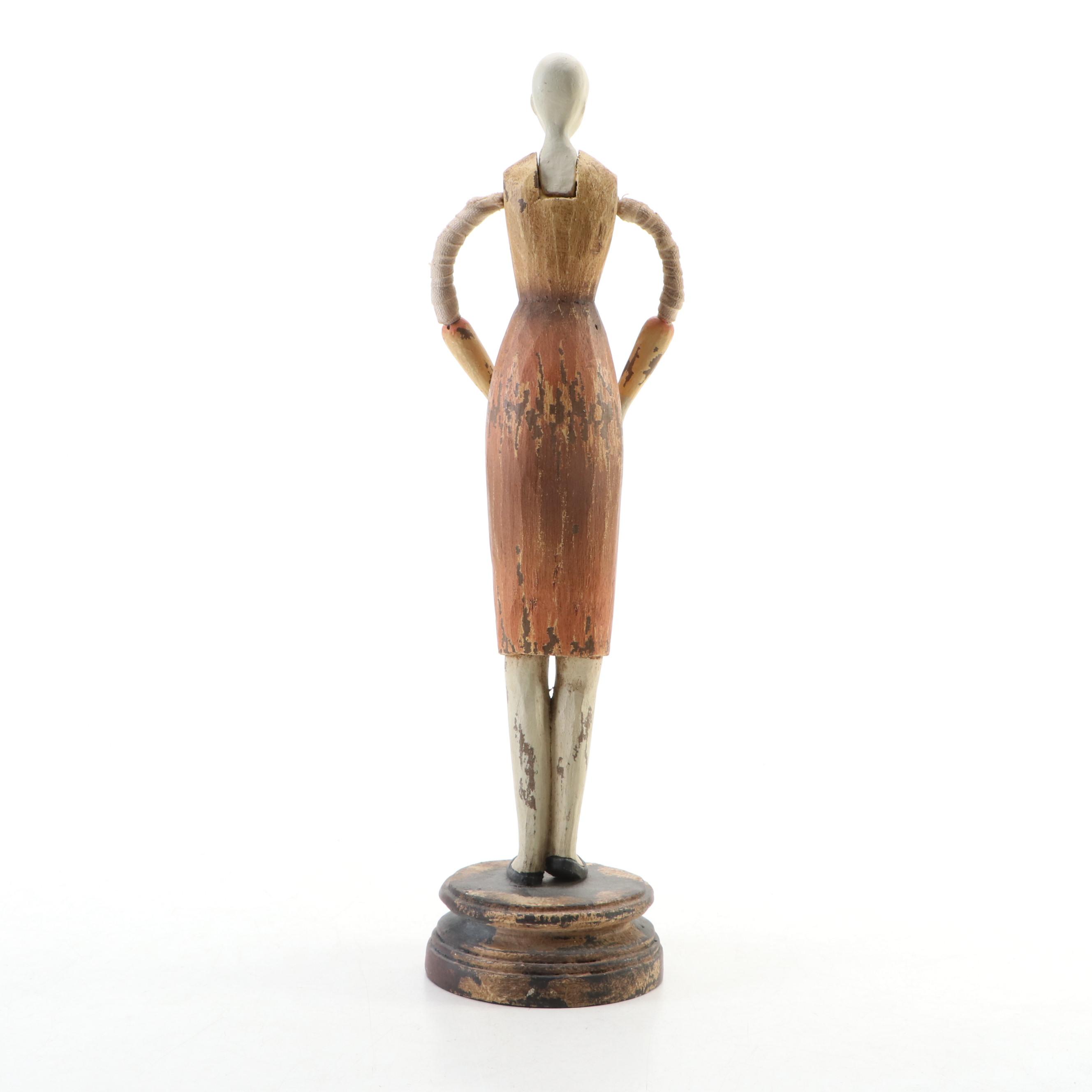 European Baroque Style Wooden Santos Doll