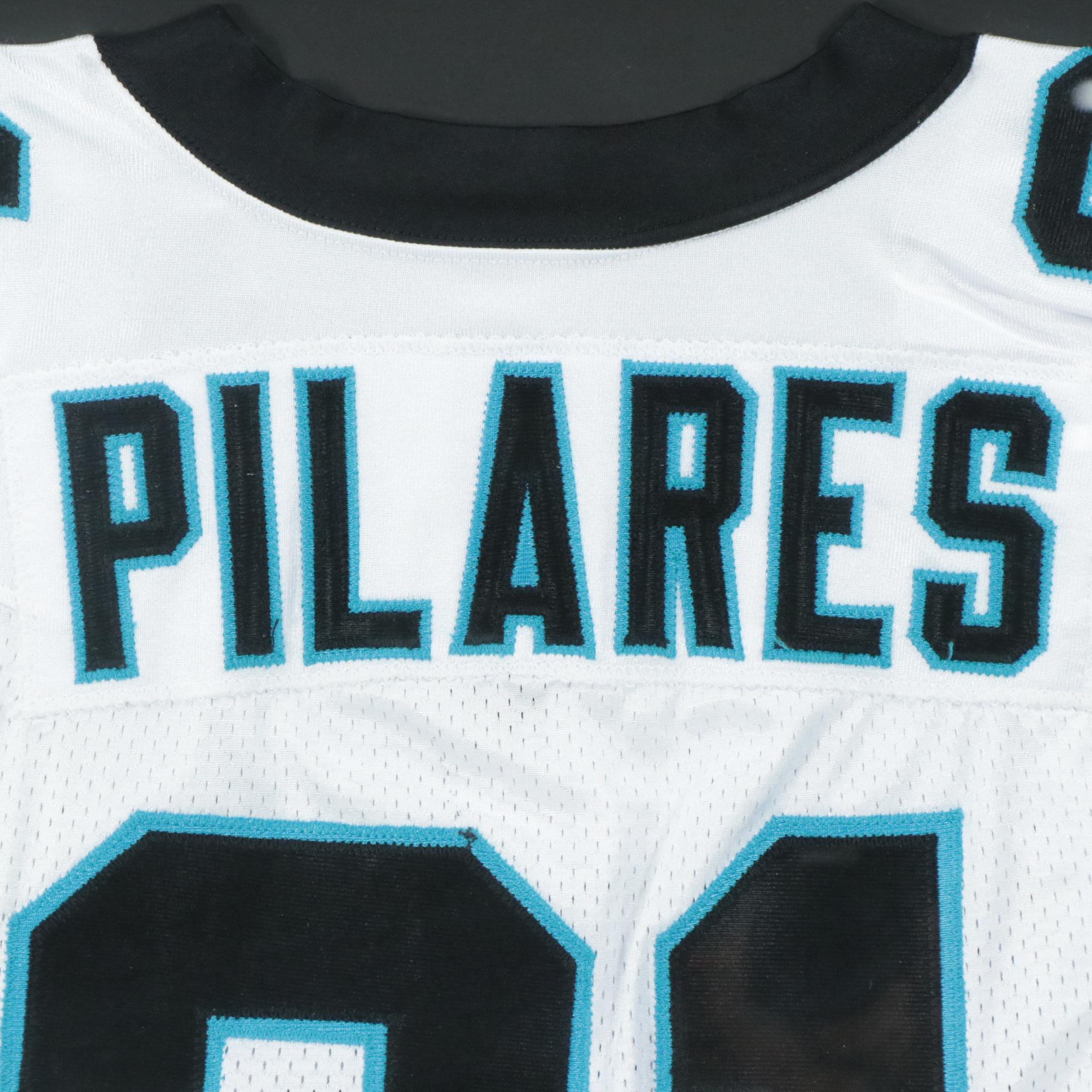 Kealoha Pilares Signed and Player Issued  Carolina Panthers Jersey with Display