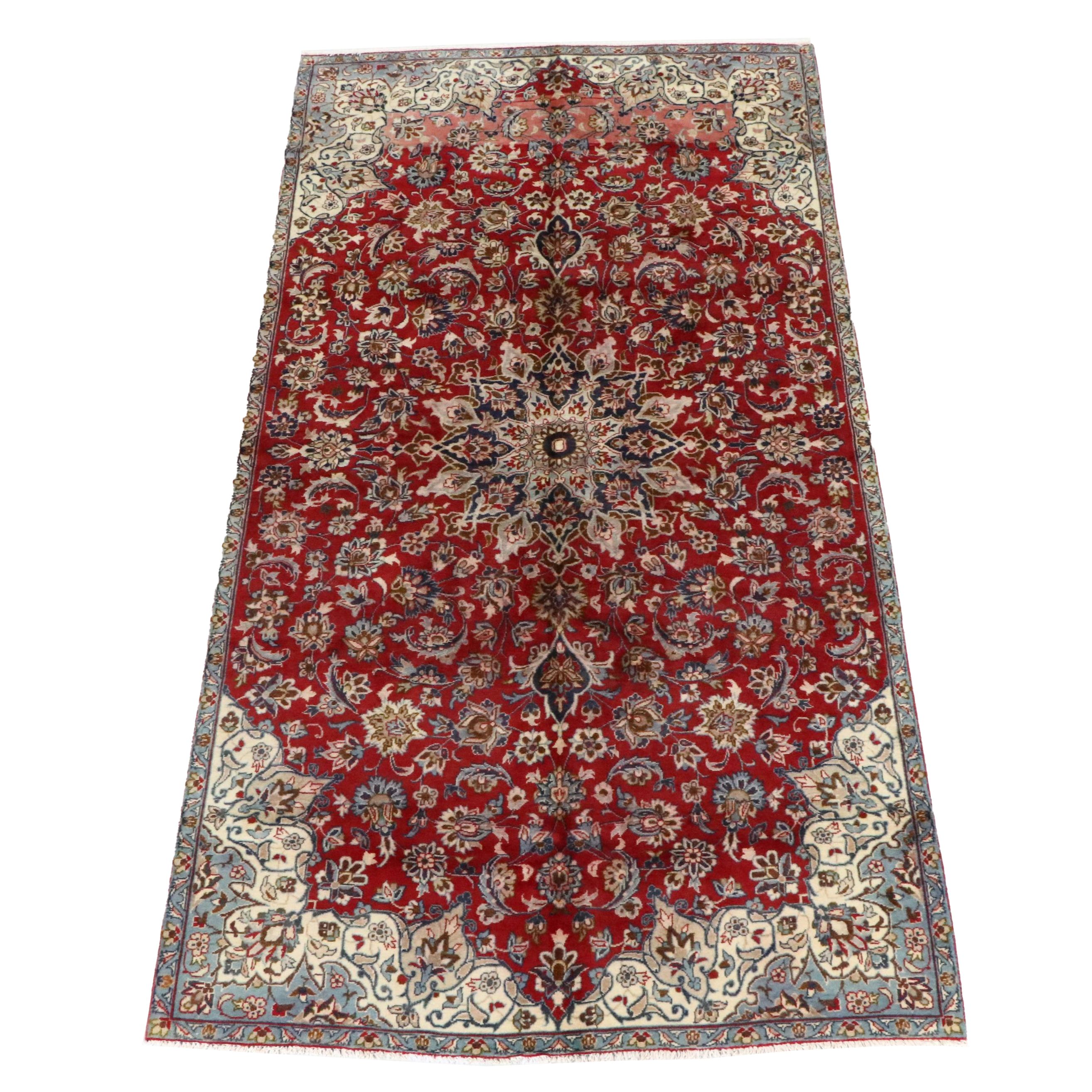 6' x 12' Hand-Knotted Persian Mashhad Area Rug
