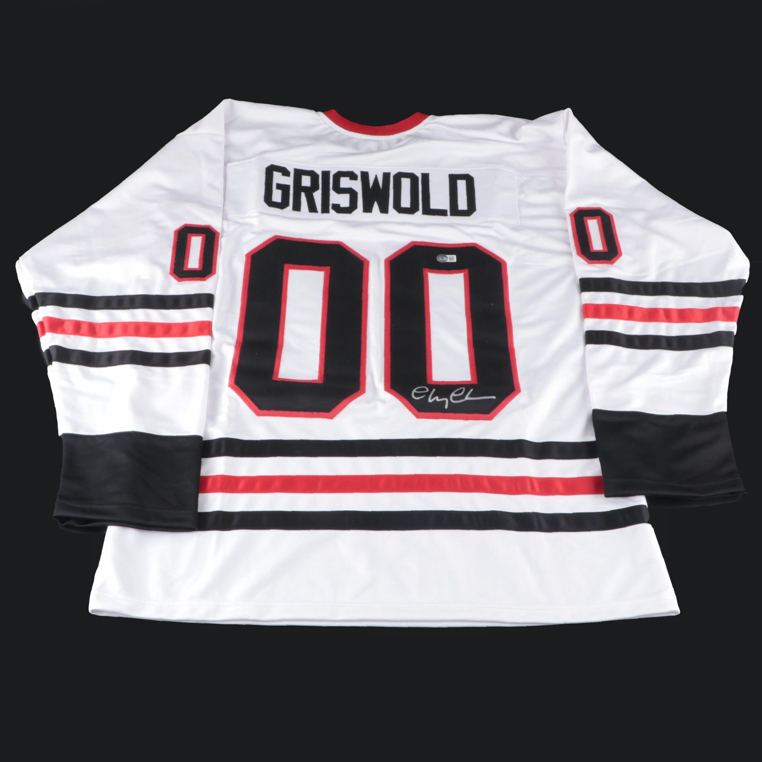 Chevy Chase Signed "Christmas Vacation" Clark Griswold Hockey Jersey, Beckett