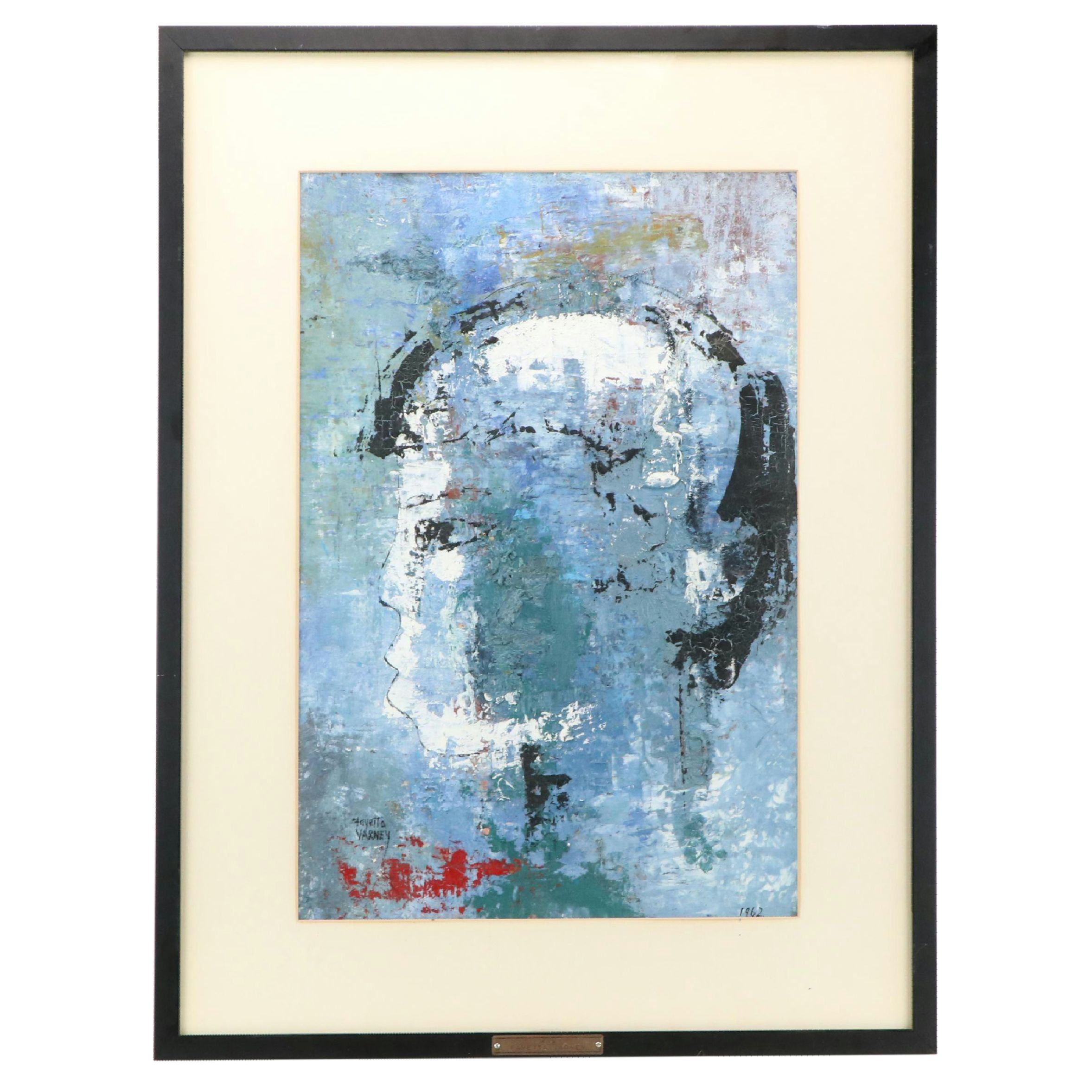 Fayette Varney Abstract Acrylic Portrait "Max," 1962