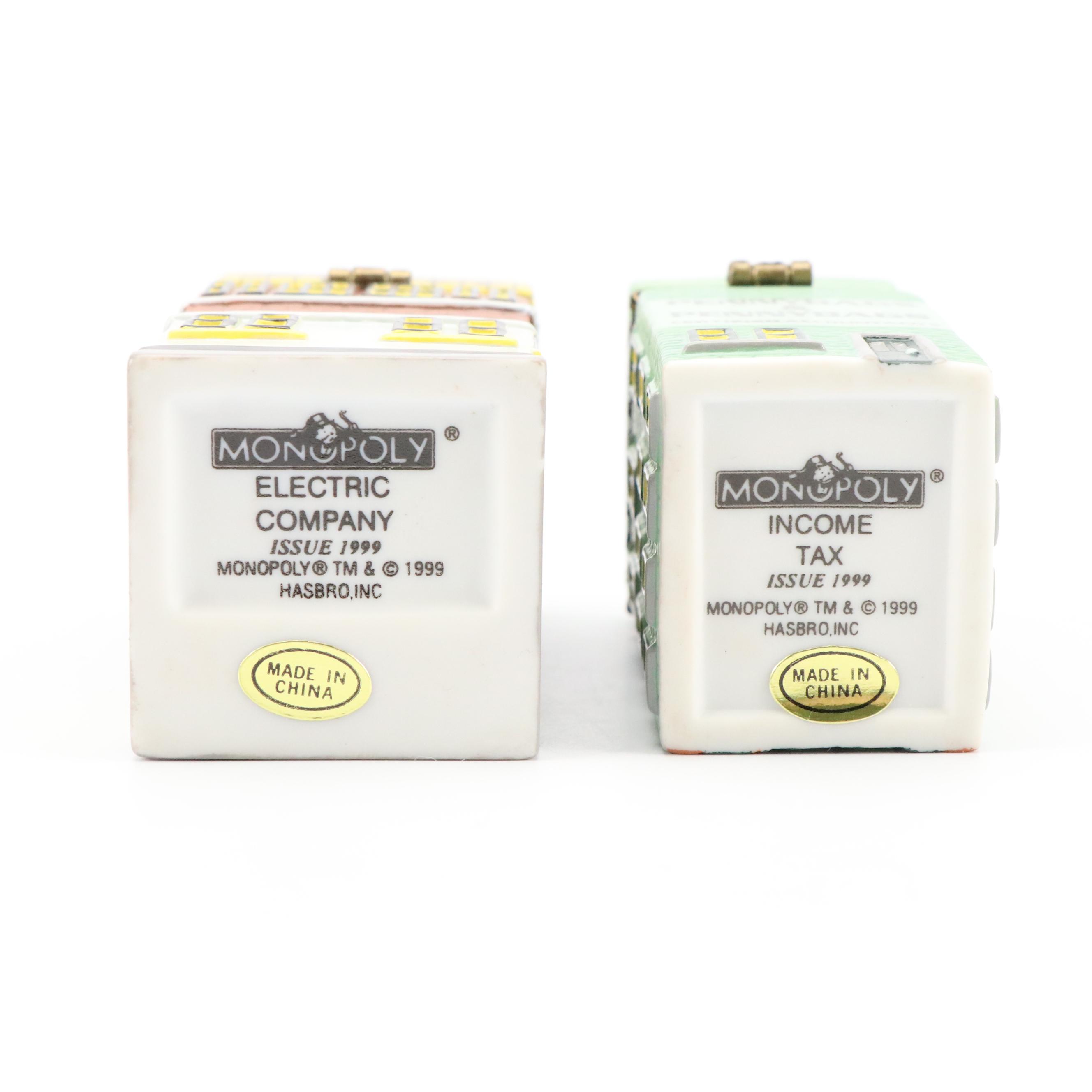 Monopoly "Boardwalk/Mediterranean Avenue" and More Porcelain Hinged Boxes, 1999