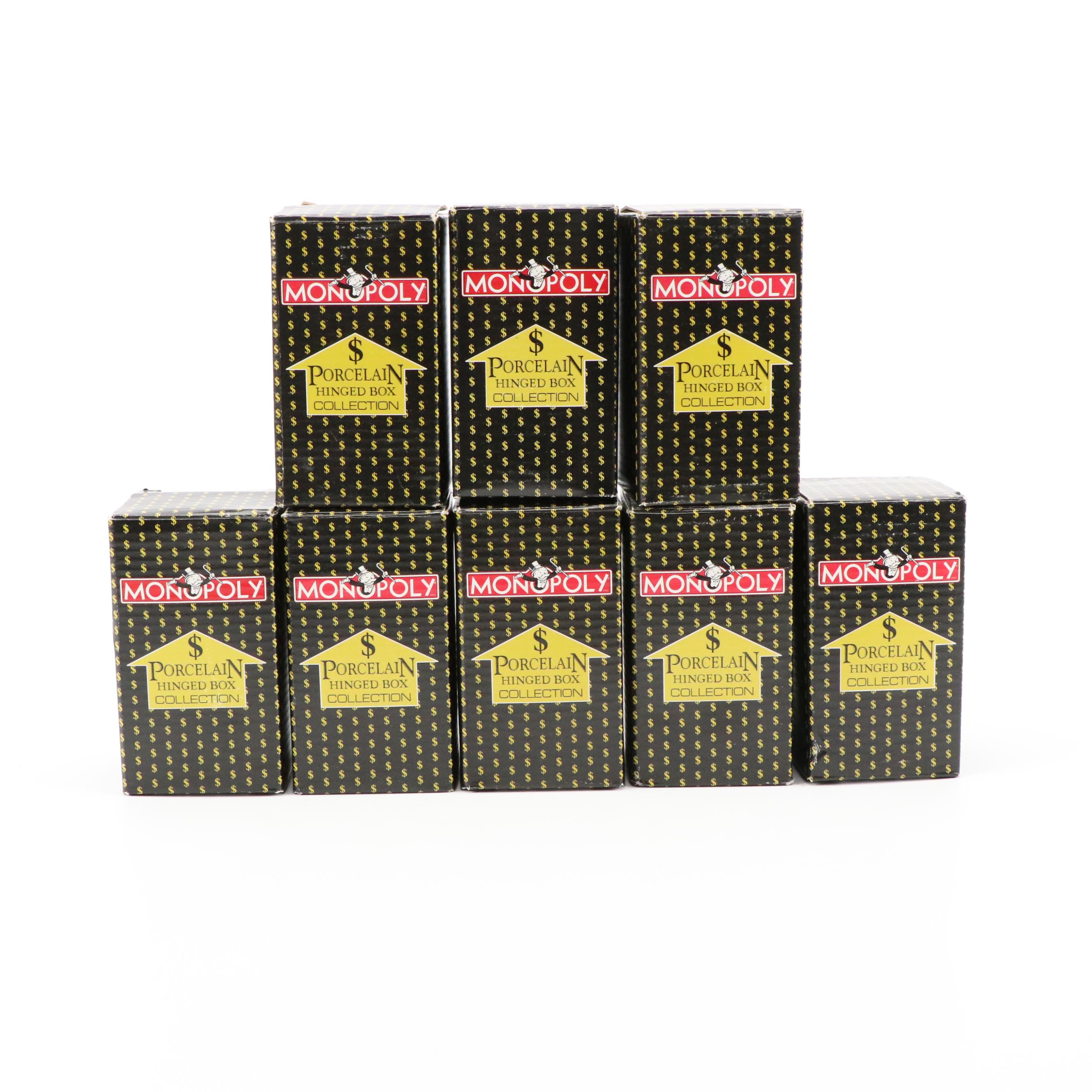 Monopoly "Boardwalk/Mediterranean Avenue" and More Porcelain Hinged Boxes, 1999