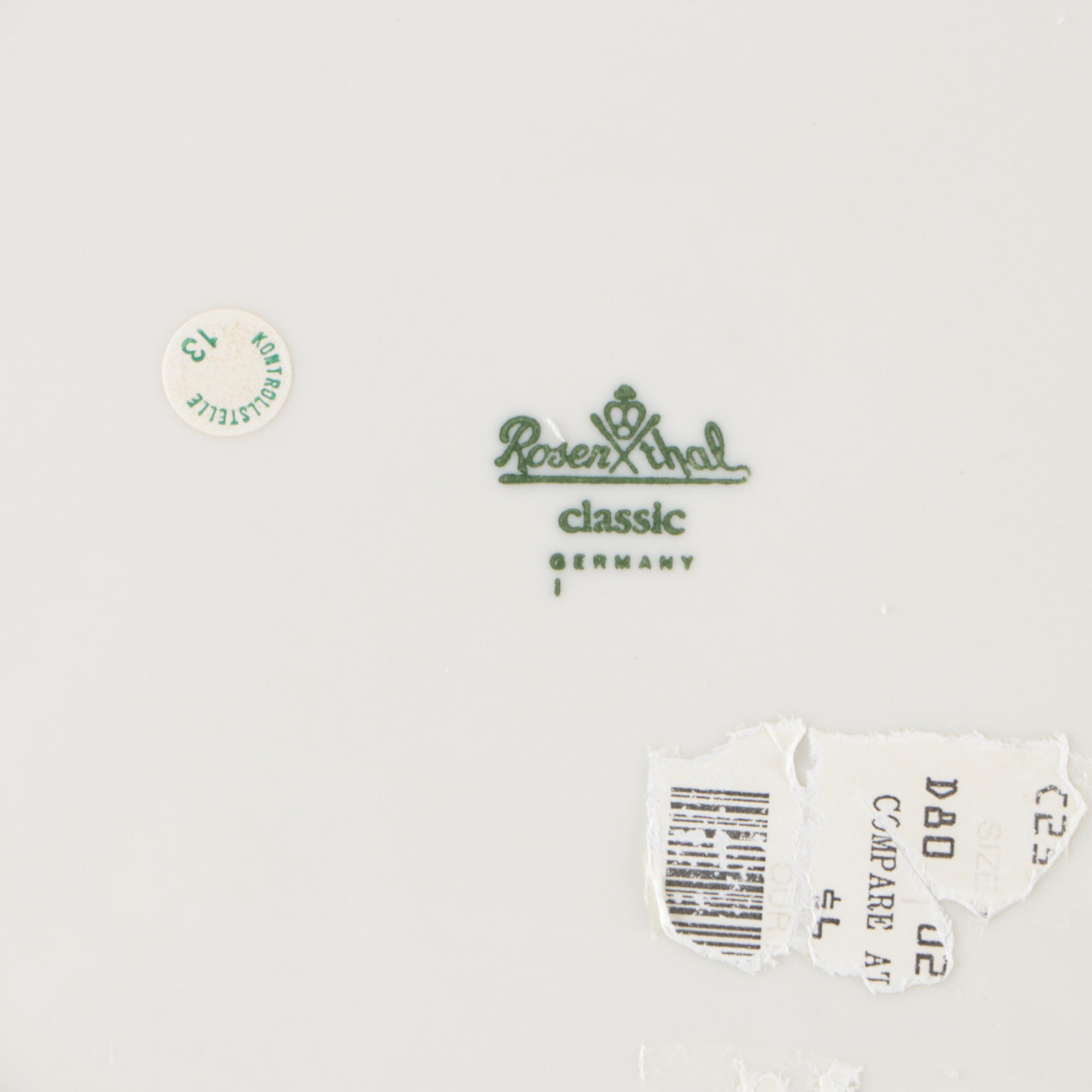 Rosenthal-Continental "Gold Band Sanssouci, Ivory" Porcelain Dinnerware and More