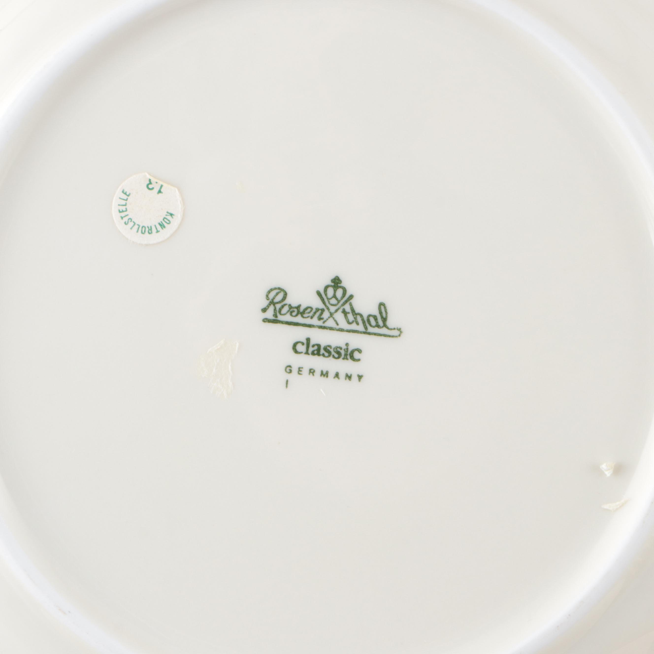 Rosenthal-Continental "Gold Band Sanssouci, Ivory" Porcelain Dinnerware and More