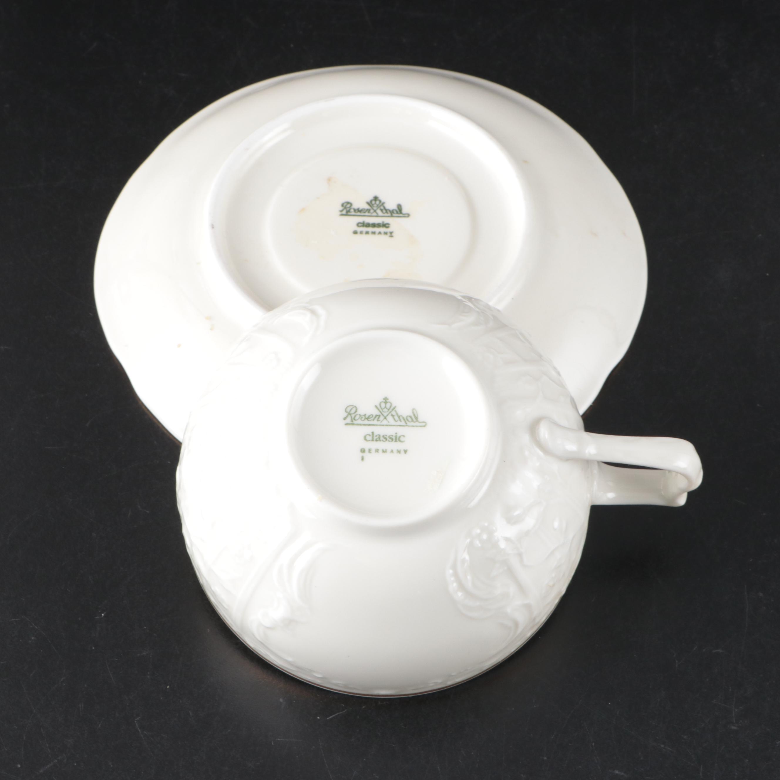 Rosenthal-Continental "Gold Band Sanssouci, Ivory" Porcelain Dinnerware and More