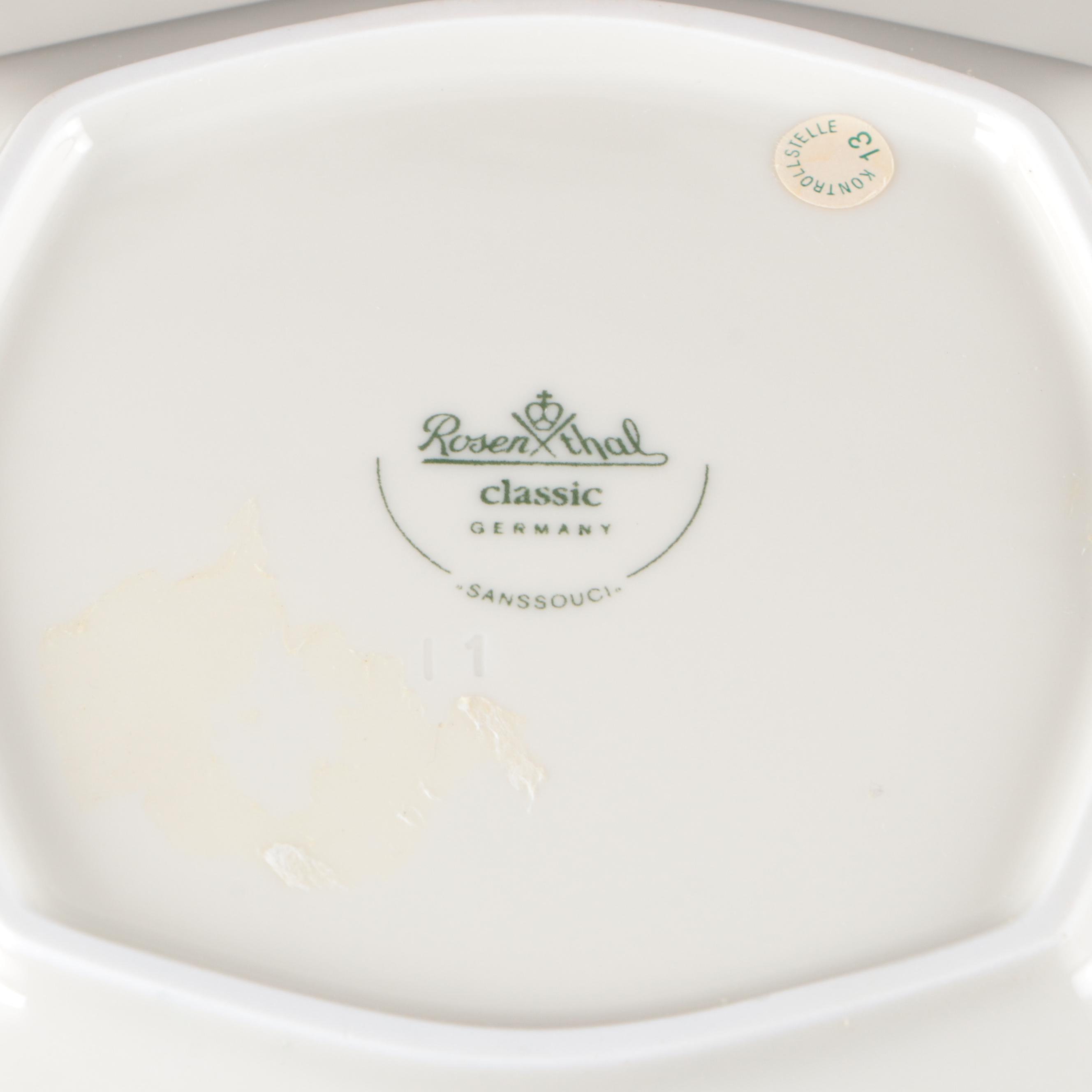 Rosenthal-Continental "Gold Band Sanssouci, Ivory" Porcelain Dinnerware and More