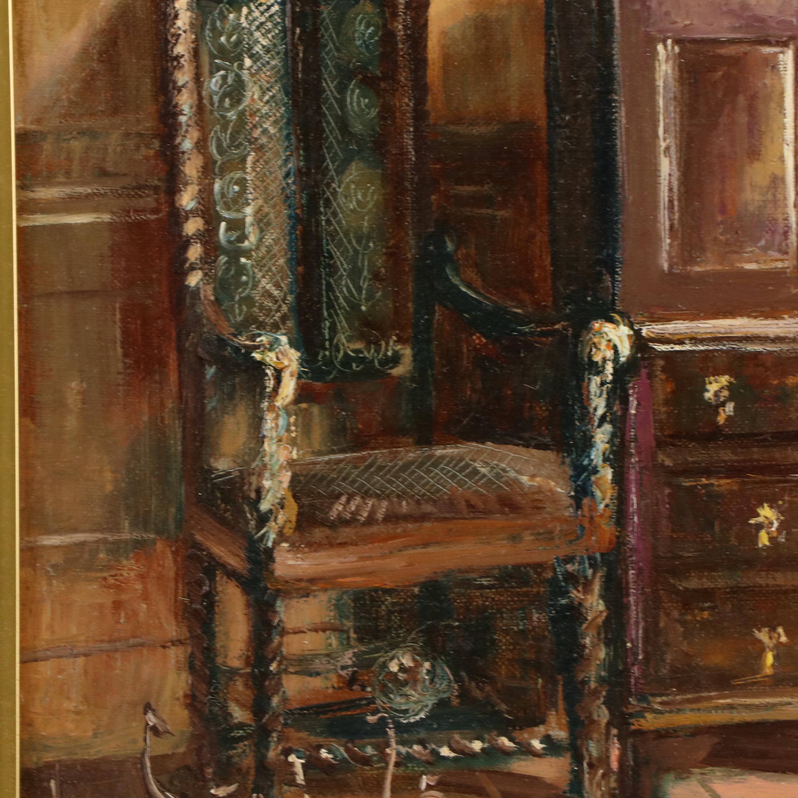 Zsuzsanna Suger Interior Scene Oil Painting