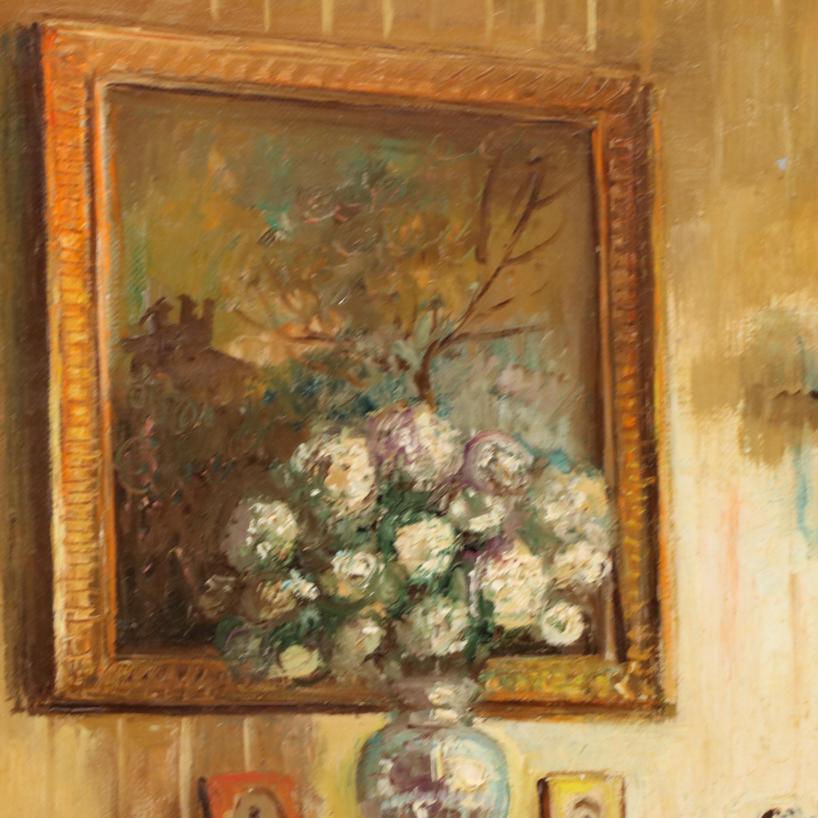 Zsuzsanna Suger Interior Scene Oil Painting