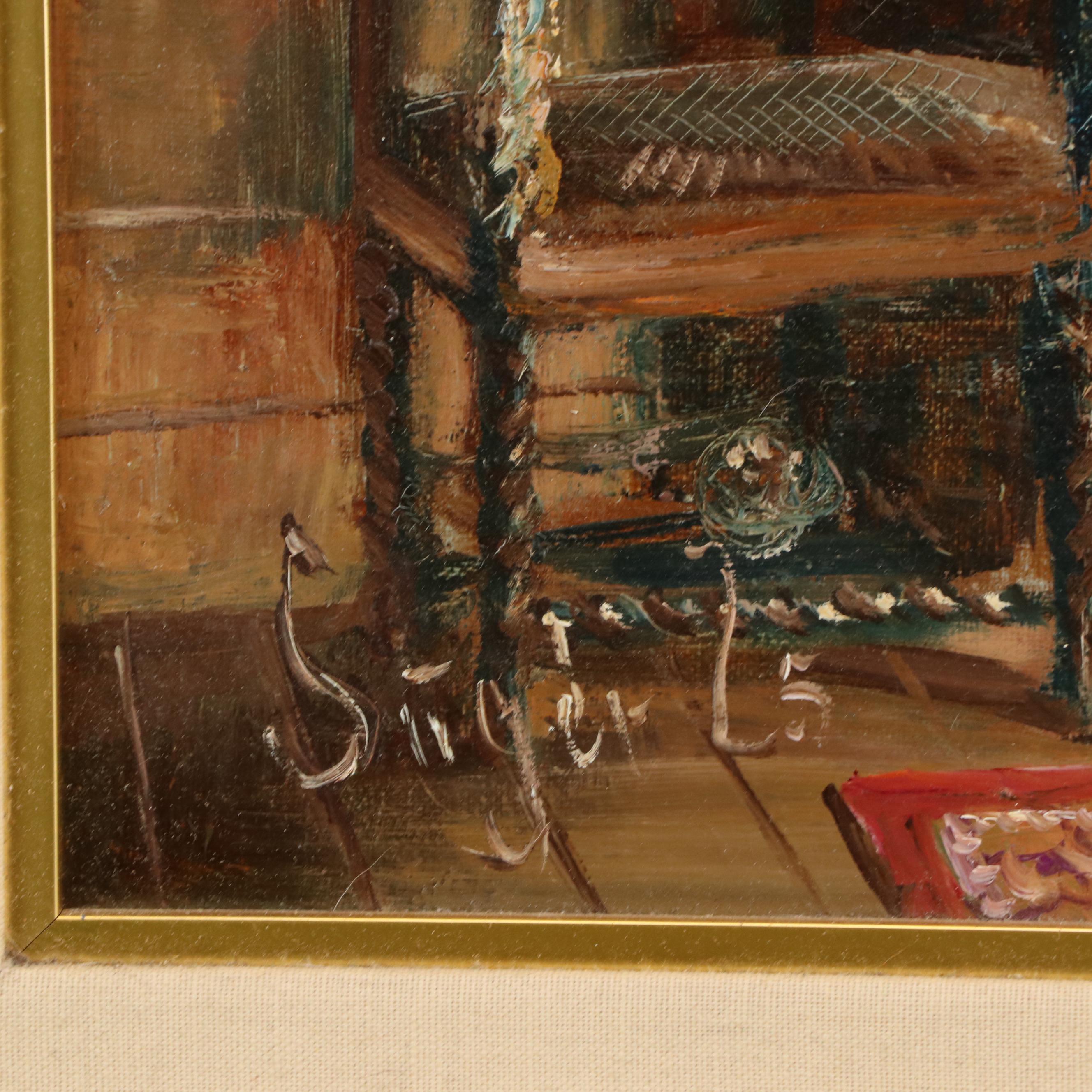 Zsuzsanna Suger Interior Scene Oil Painting