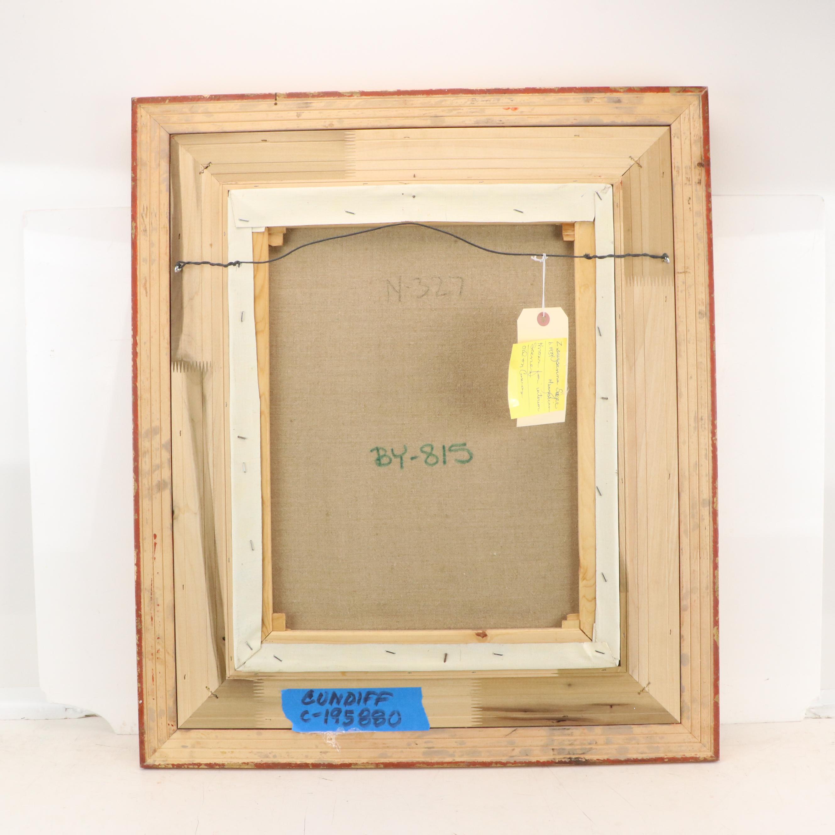 Zsuzsanna Suger Interior Scene Oil Painting