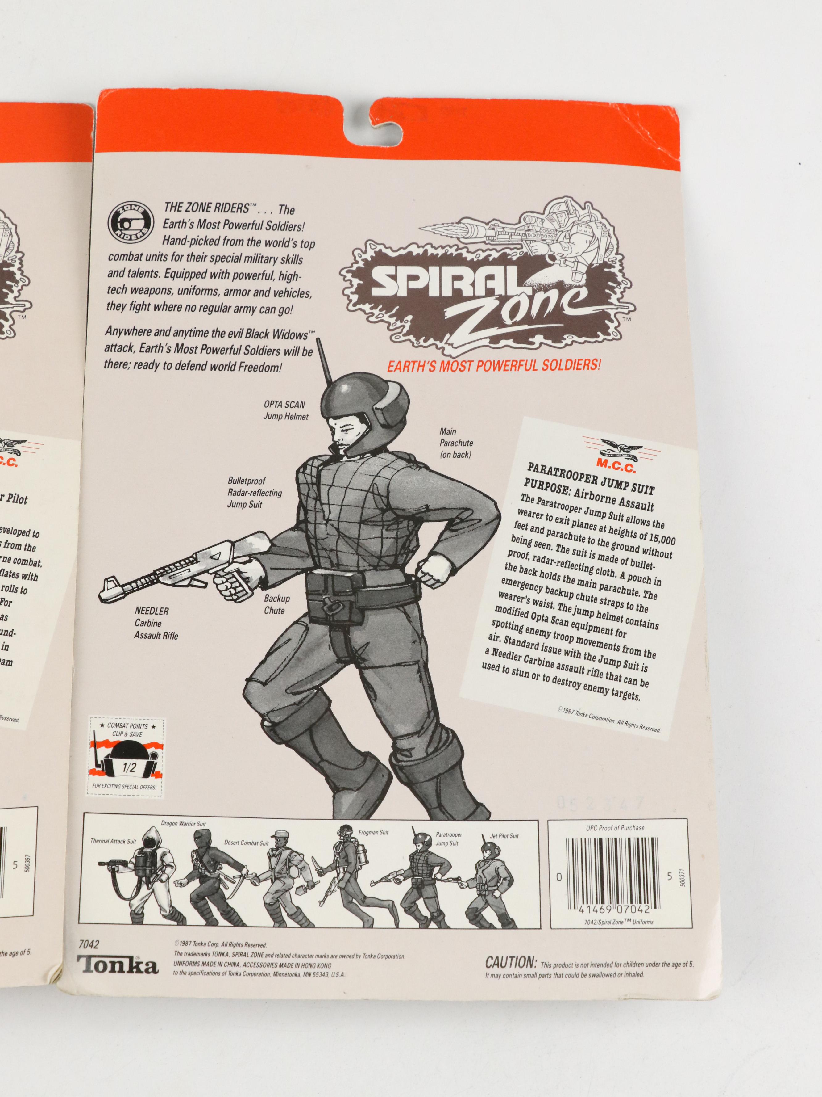 Tonka "Thermal Attack Suit" and More Spiral Zone Action Figure Outfits, 1987