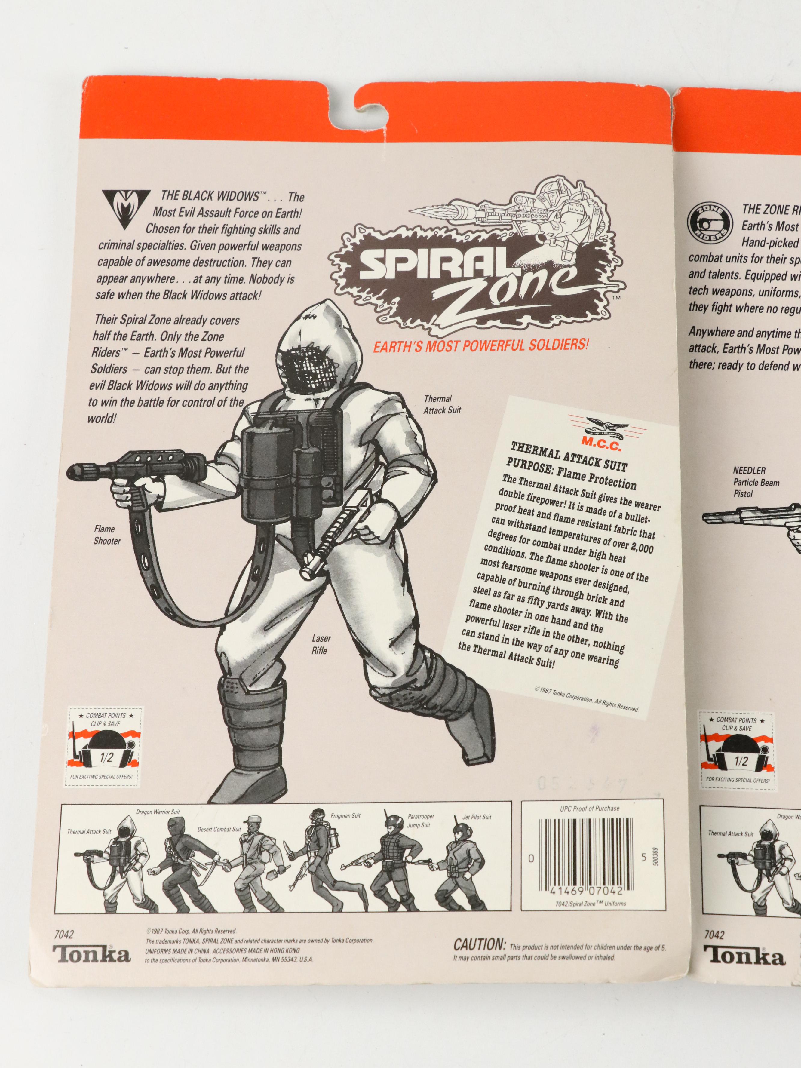 Tonka "Thermal Attack Suit" and More Spiral Zone Action Figure Outfits, 1987