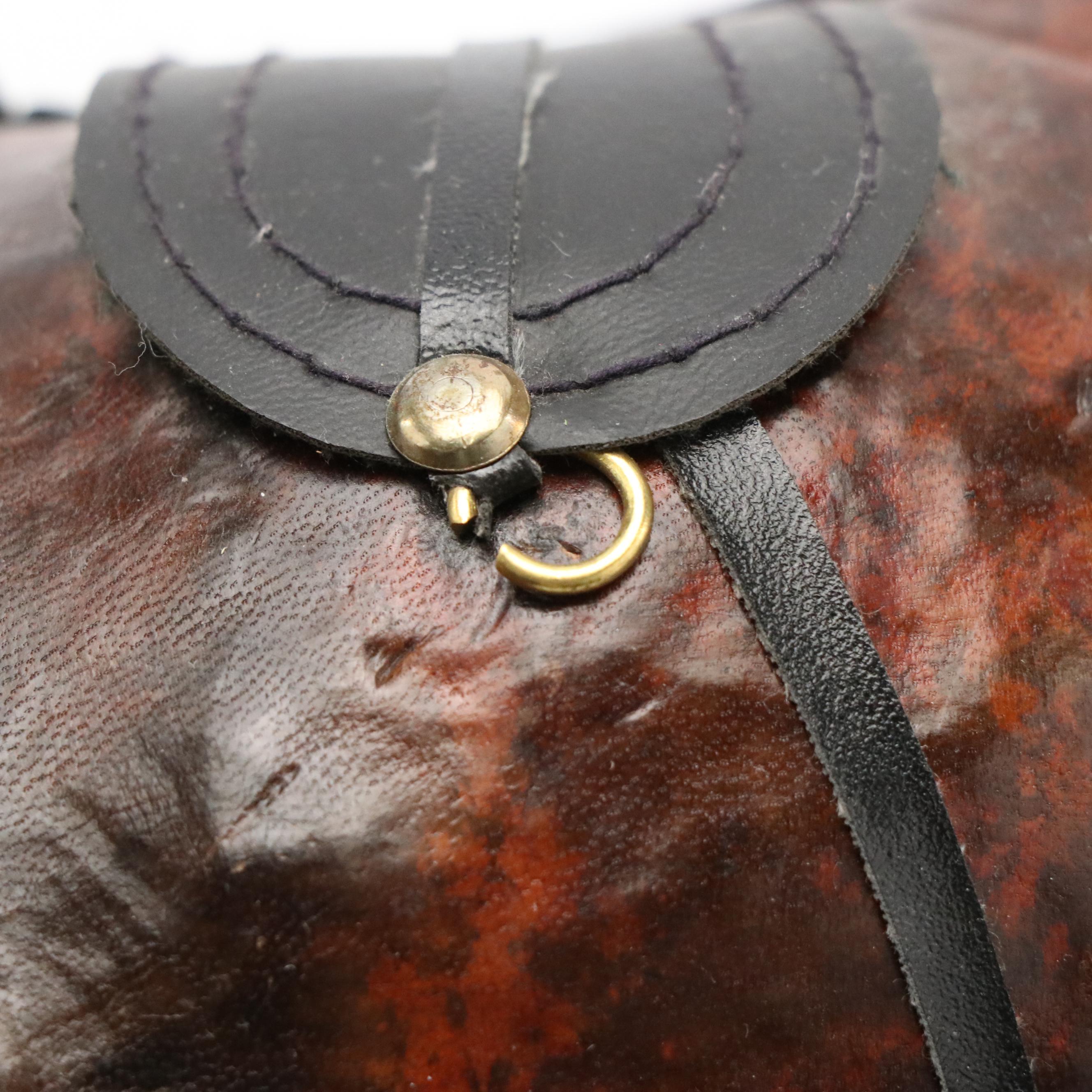 Leather-Wrapped Wood Horse