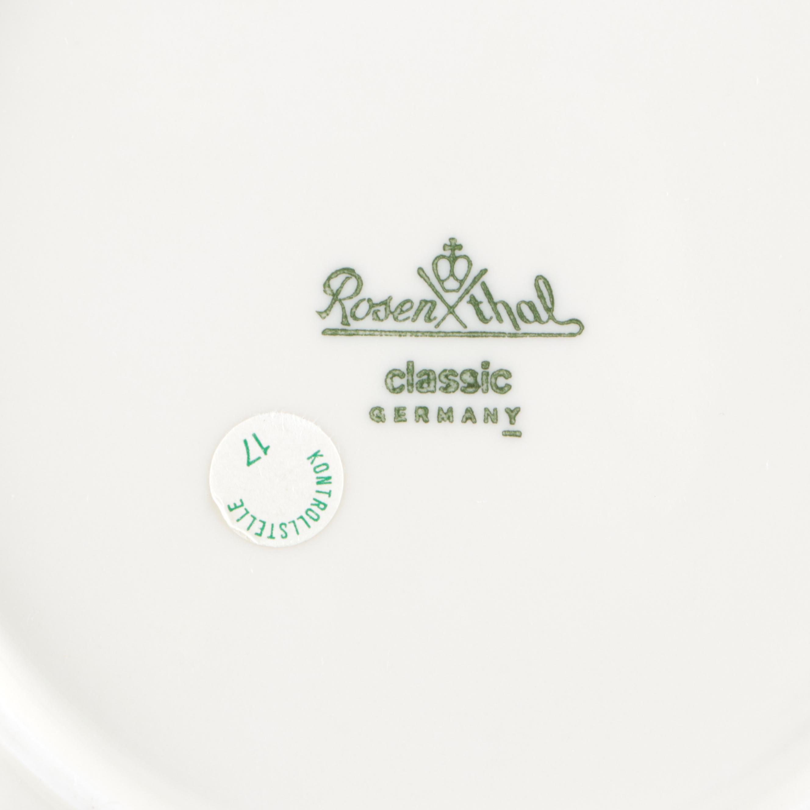 Rosenthal-Continental "Gold Band Sanssouci, Ivory" Porcelain Dinnerware and More