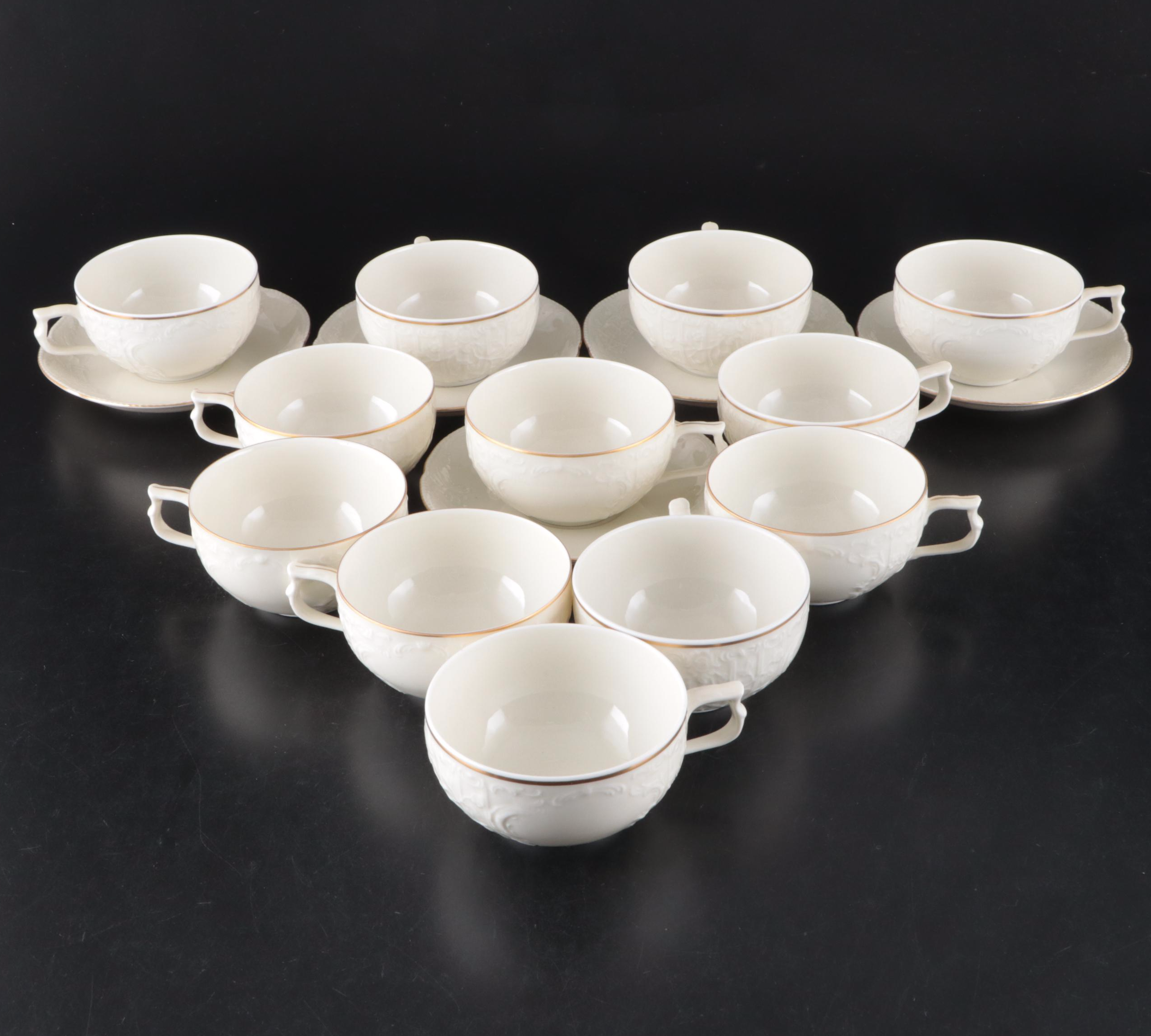 Rosenthal-Continental "Gold Band Sanssouci, Ivory" Porcelain Dinnerware and More